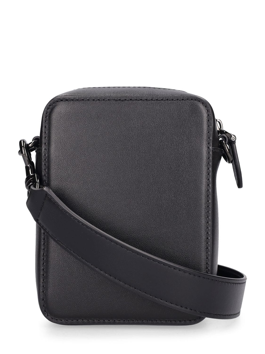 Shop Valentino Locò Leather Crossbody Bag In Black