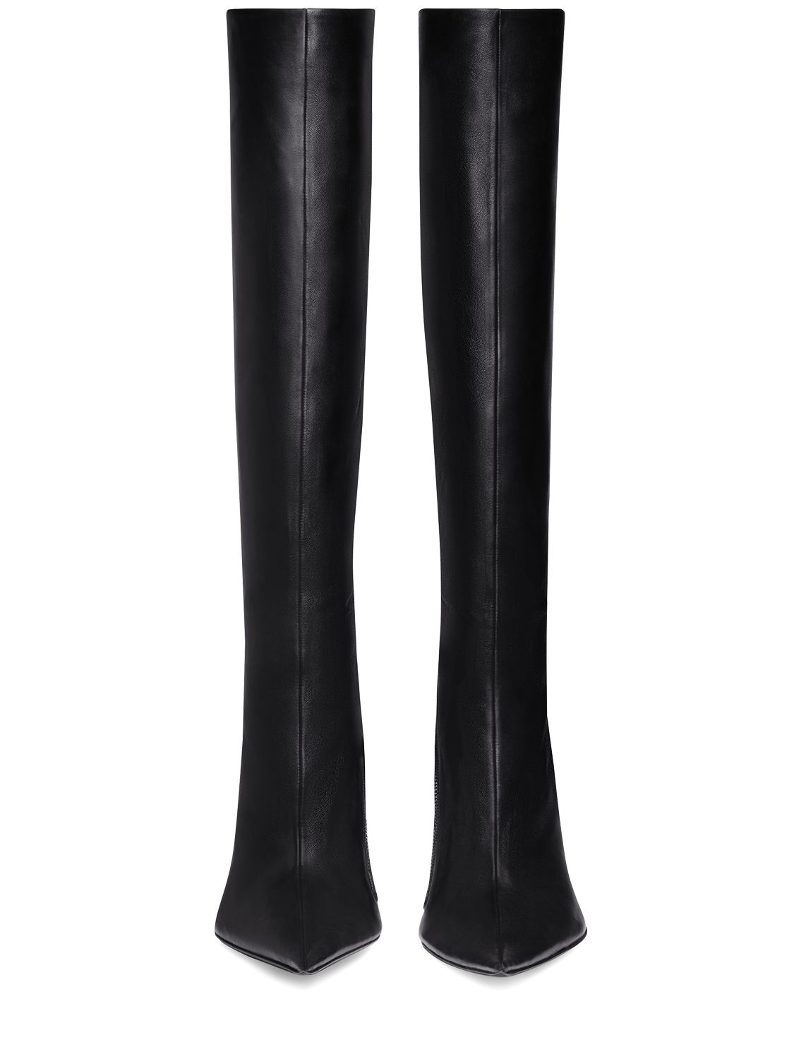 Shop Balenciaga 110mm Witch Leather Boots In Black