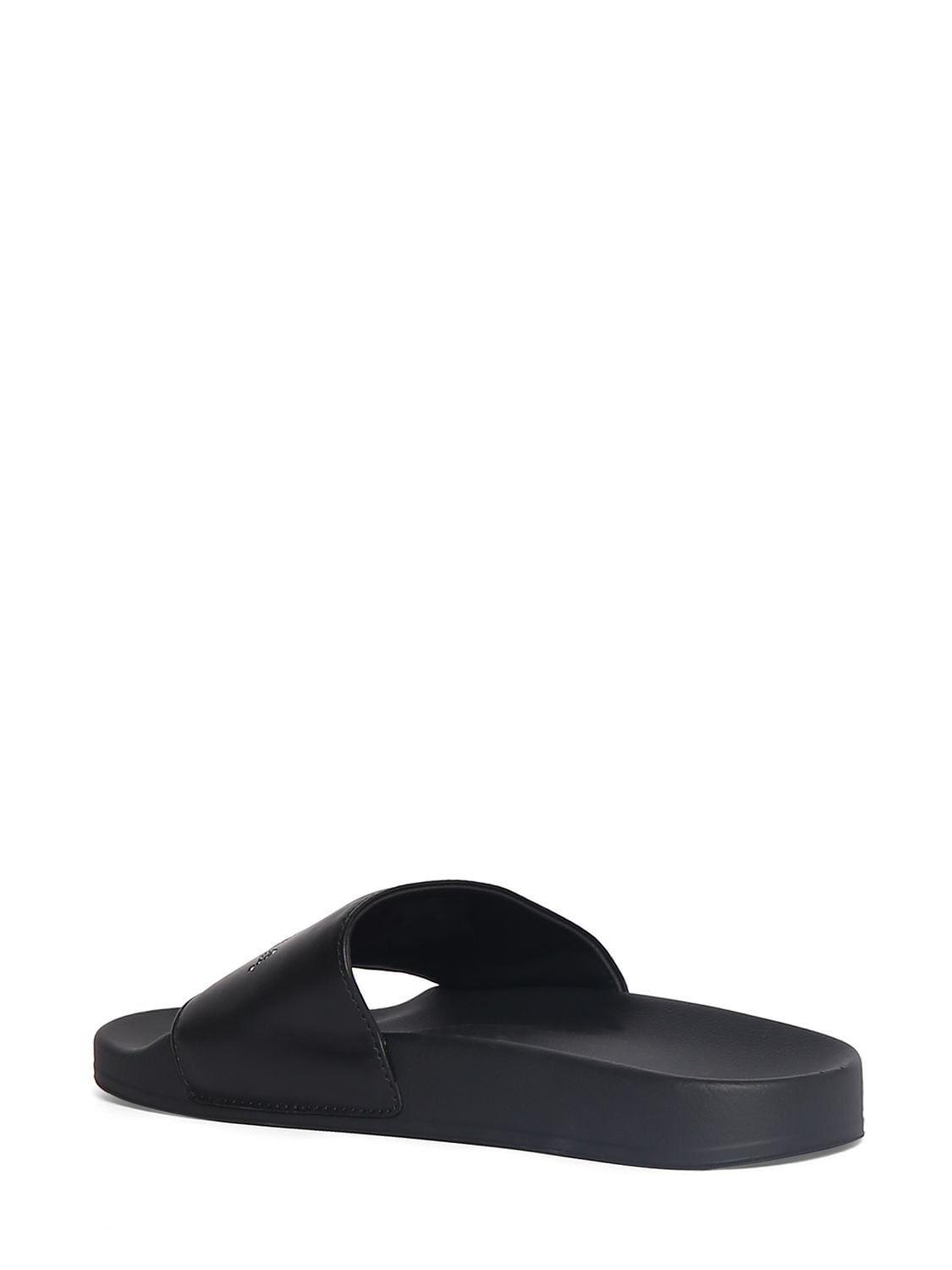 Shop Balenciaga 10mm Pool Embellished Leather Sandals In Black