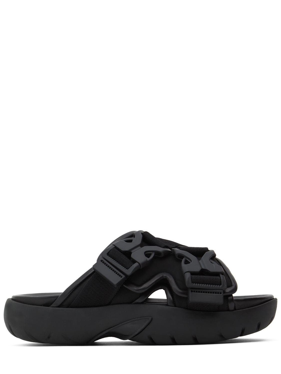Bottega Veneta 40mm Snap Slide Sandals In Black
