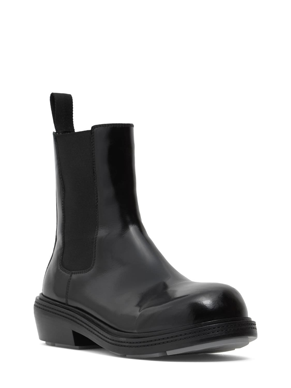 Shop Bottega Veneta 45mm Fireman Chelsea Leather Ankle Boots In Black