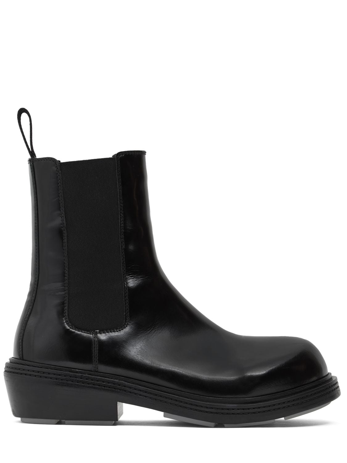Shop Bottega Veneta 45mm Fireman Chelsea Leather Ankle Boots In Black