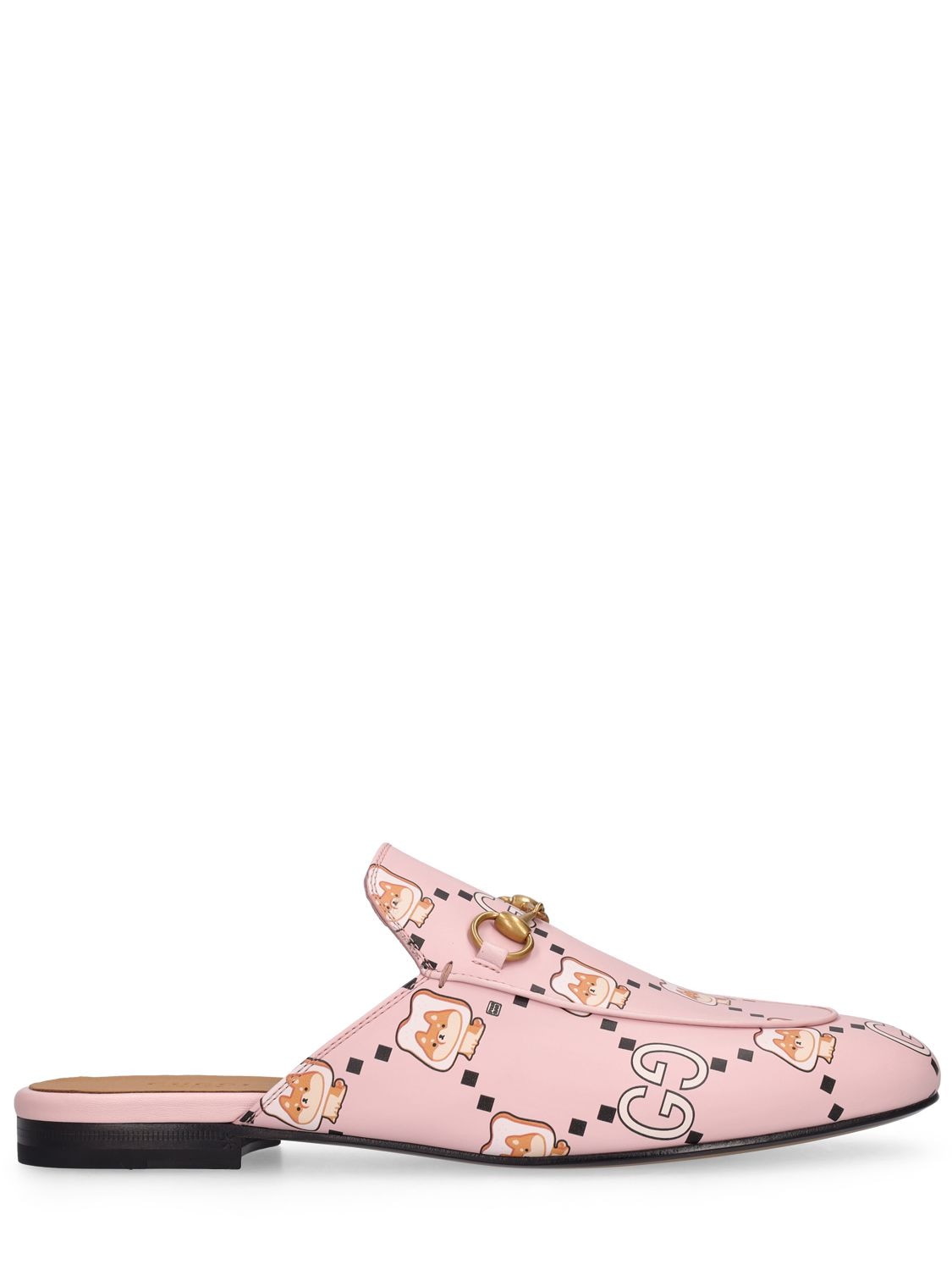 GUCCI 10MM KAWAII PRINCETOWN LEATHER MULES