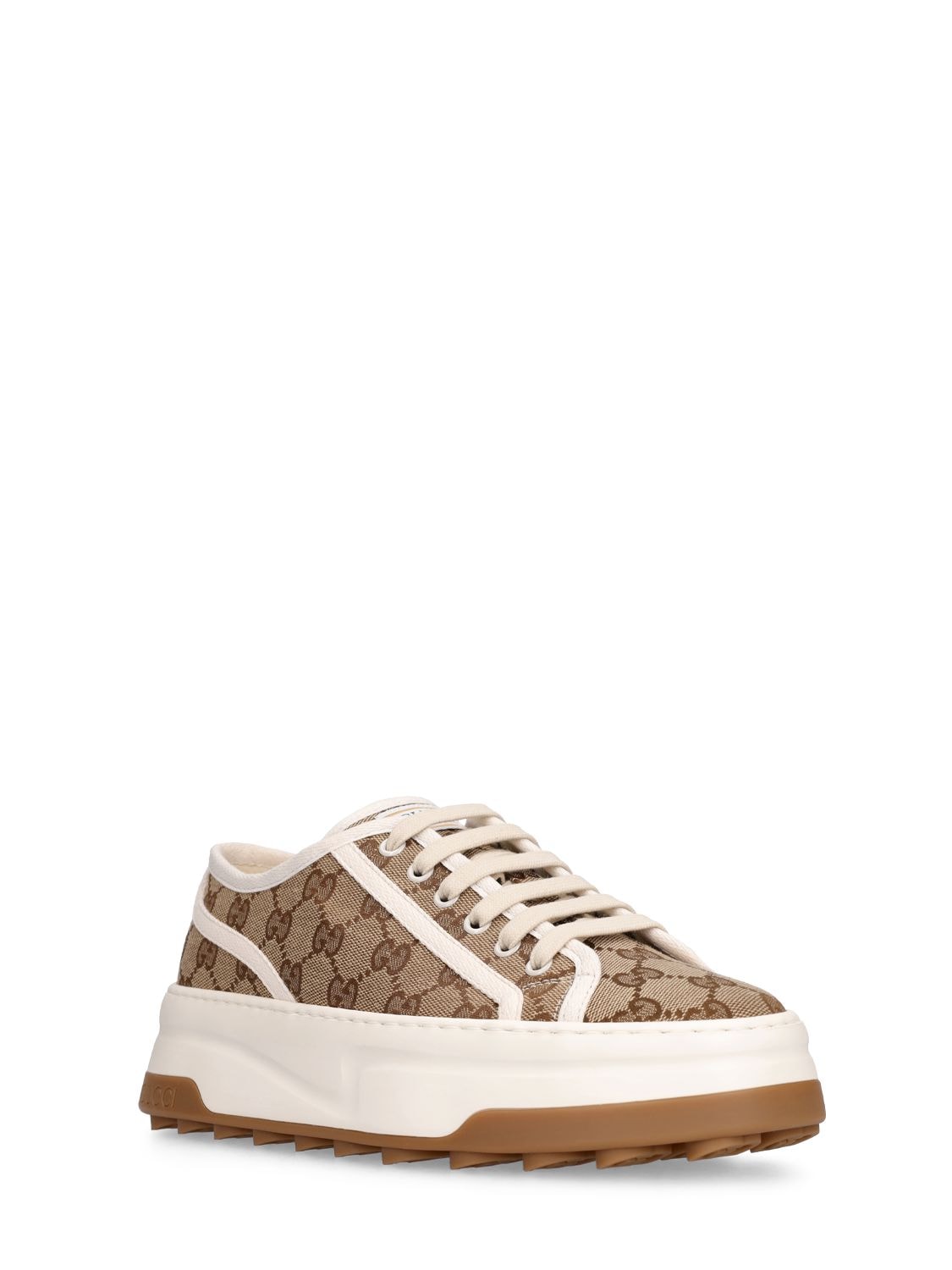 Shop Gucci 50mm Tennis Treck Sneakers In Ebony,white