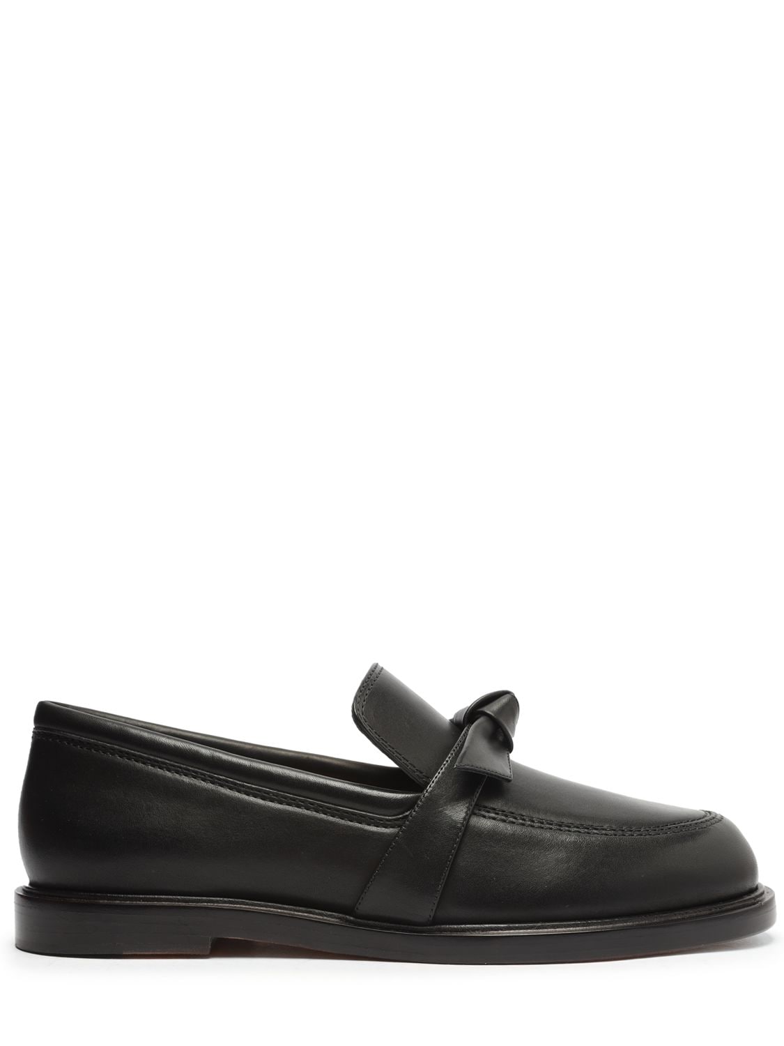 Shop Alexandre Birman 30mm Clarita Chunky Leather Loafers In Black