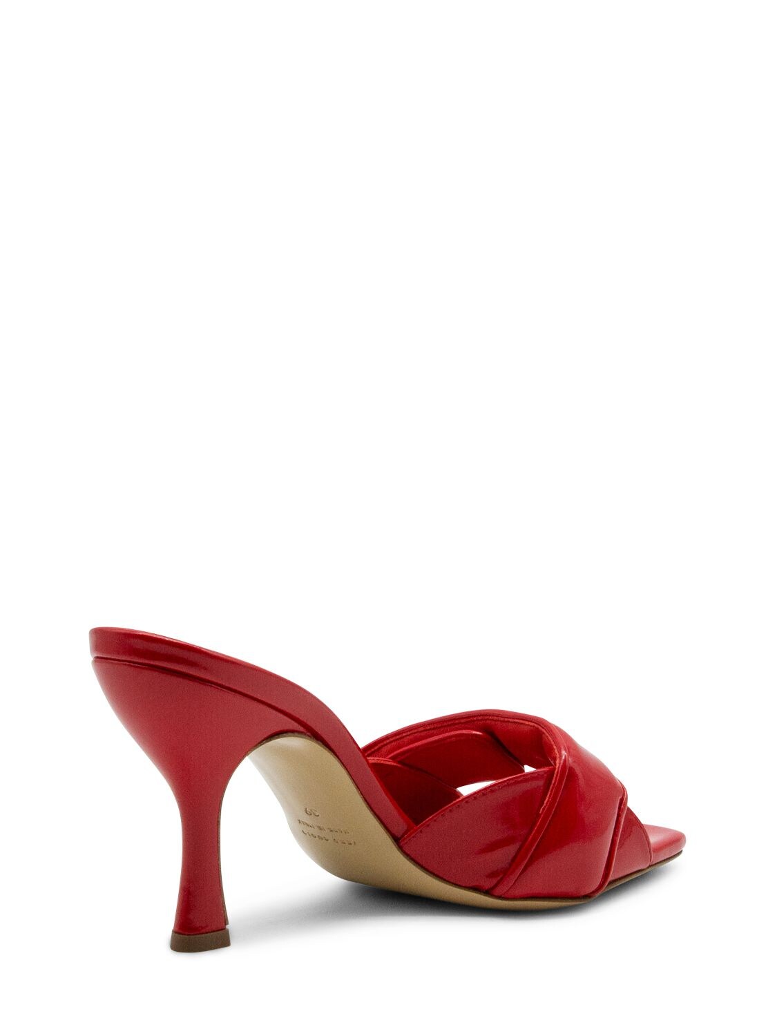 Shop Gia Borghini 80mm Alodie Patent Faux Leather Sandals In Red