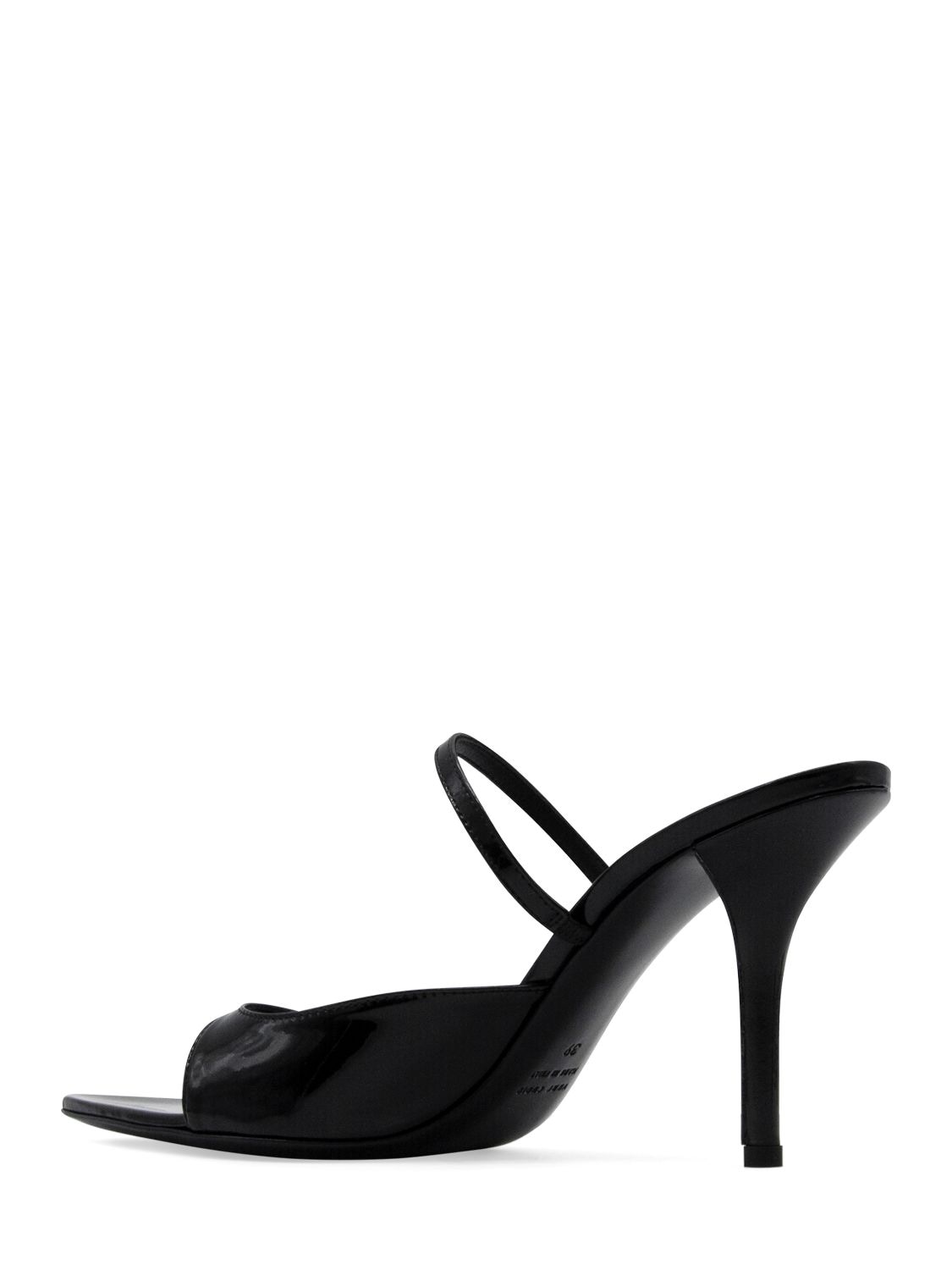 Shop Gia Borghini 85mm Aimeline Patent Faux Leather Sandal In Black