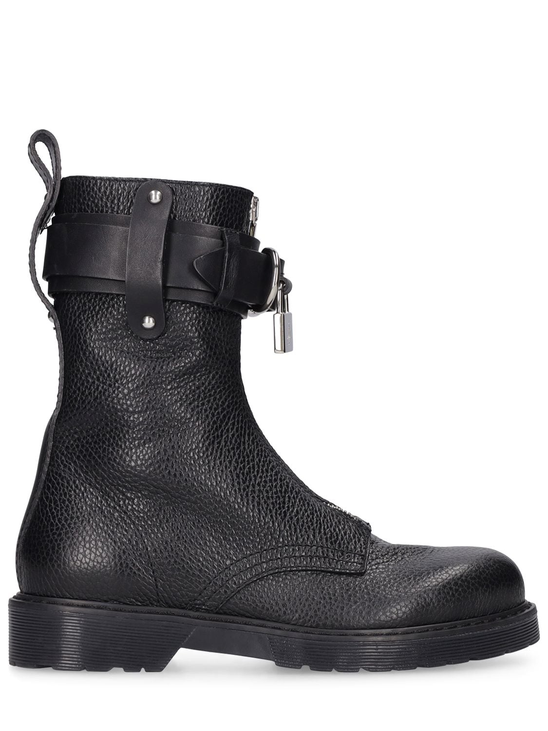 JW ANDERSON 25MM PUNK COMBAT LEATHER ANKLE BOOTS