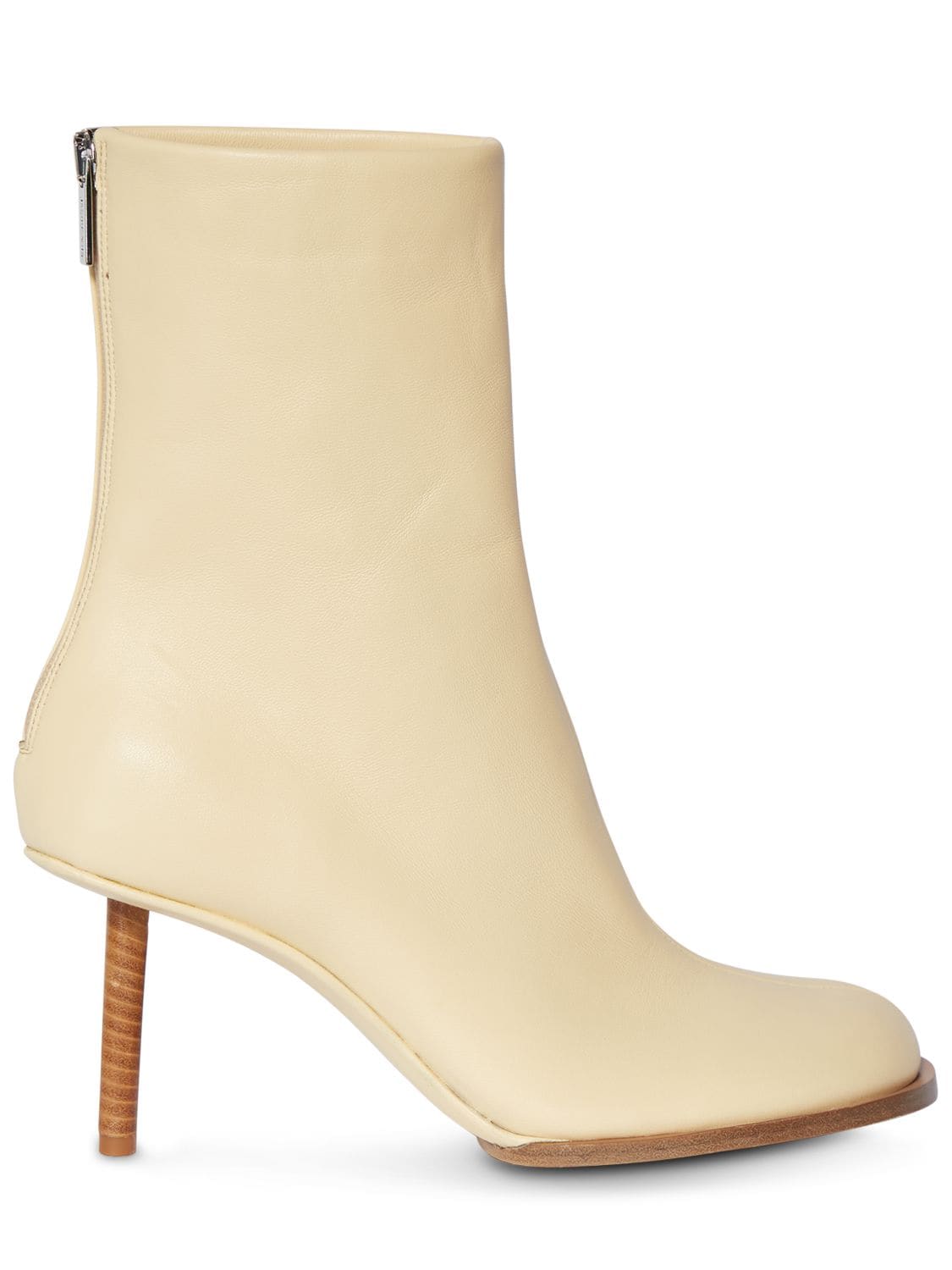 JACQUEMUS 80MM LEATHER ANKLE BOOTS