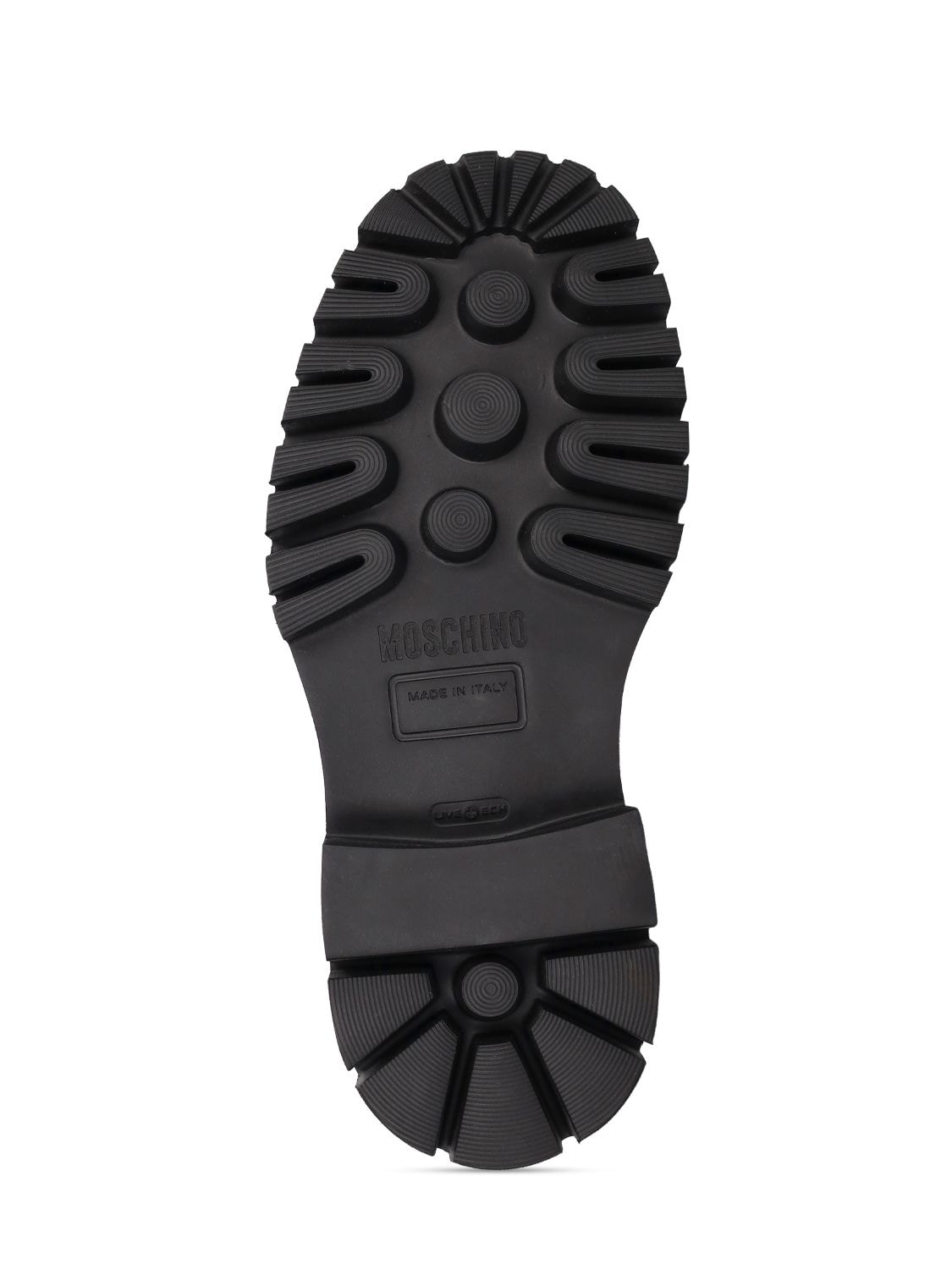 Shop Moschino 45mm Logo Jacquard Hiking Boots In Black,brown
