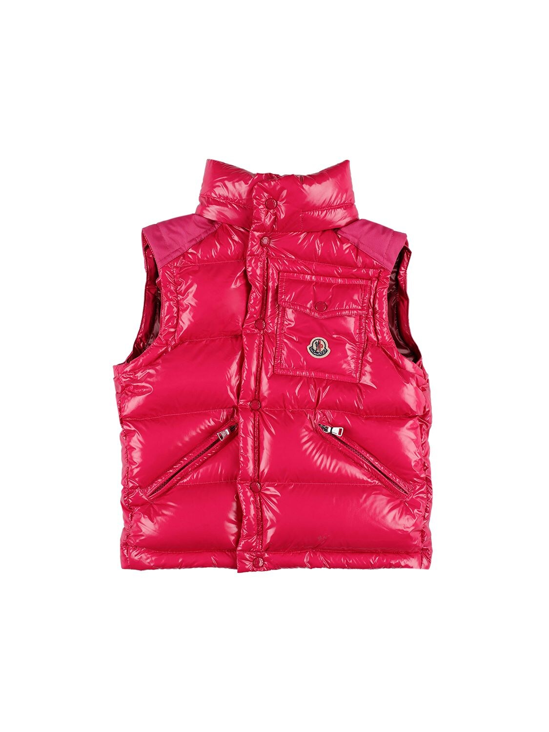Shop Moncler Karakorum Ripstop Enfant Jacket In Bright Pink