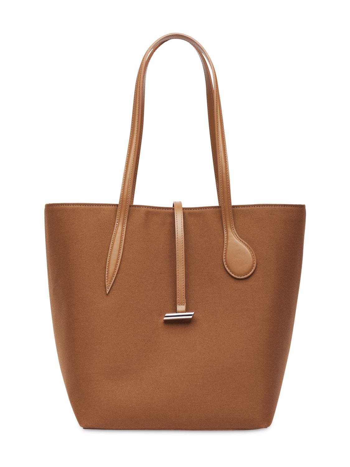 Little Liffner Midi Sprout Leather Tote Bag In Mushroom