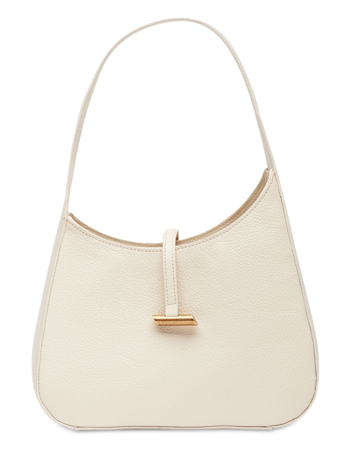 Little Liffner Chubby Slanted Leather Hobo Bag In Marble