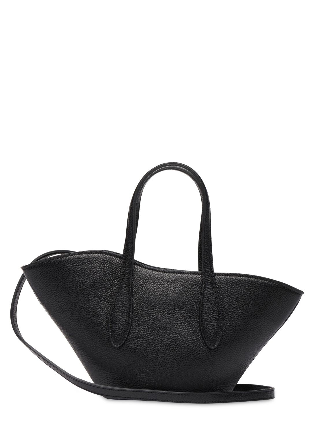 Little Liffner Micro Open Tulip Leather Tote Bag In Black | ModeSens