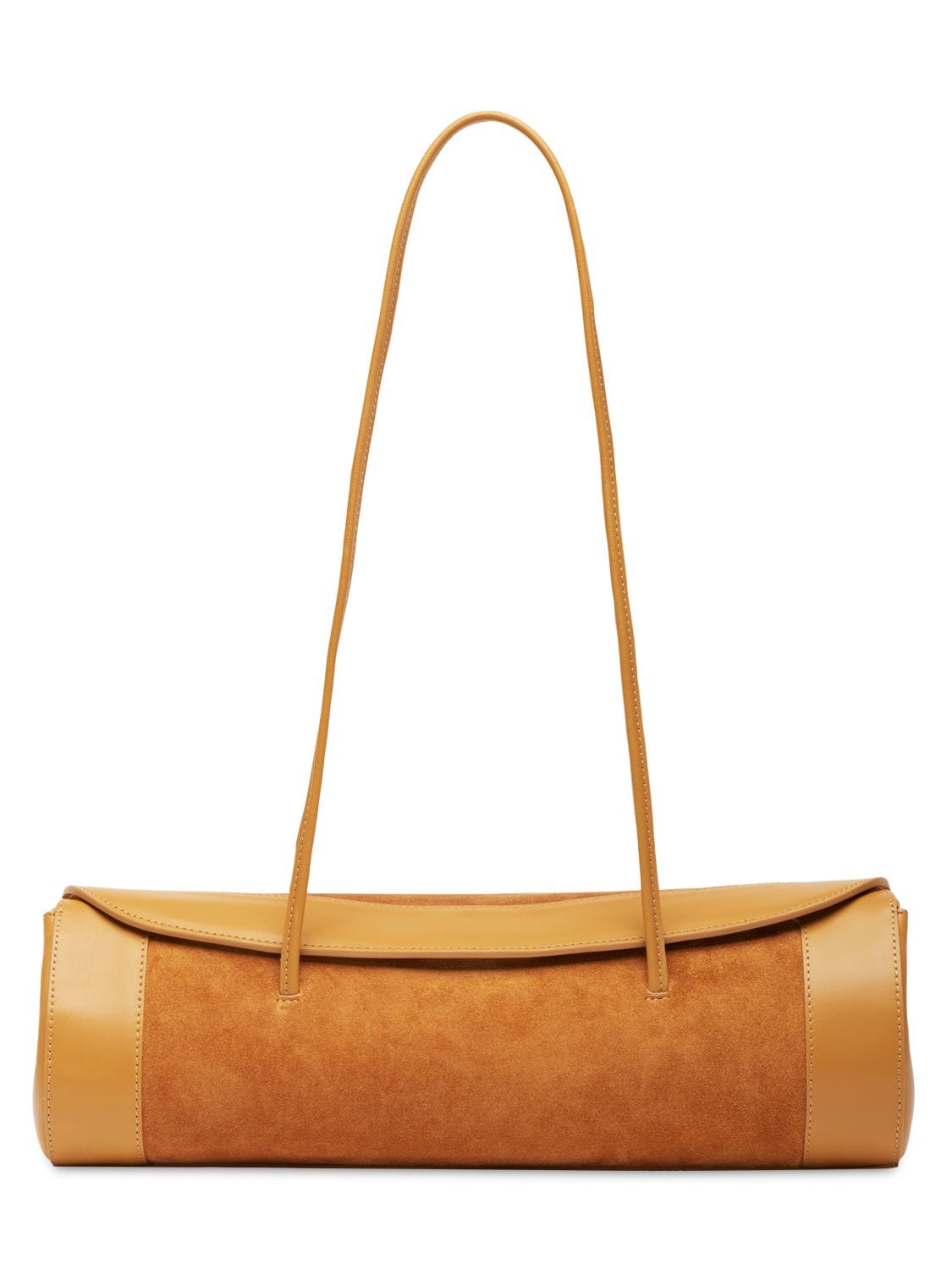 Little Liffner Cannoli Suede & Leather Shoulder Bag In Biscotto
