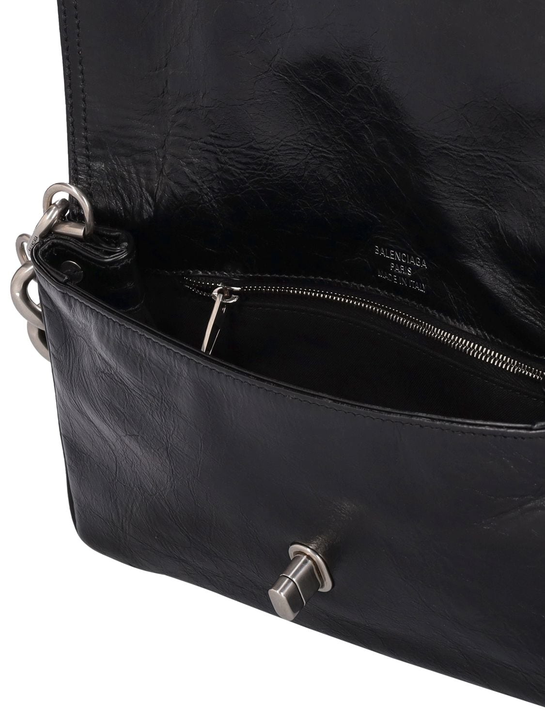 Shop Balenciaga Small Bb Soft Leather Shoulder Bag In Black