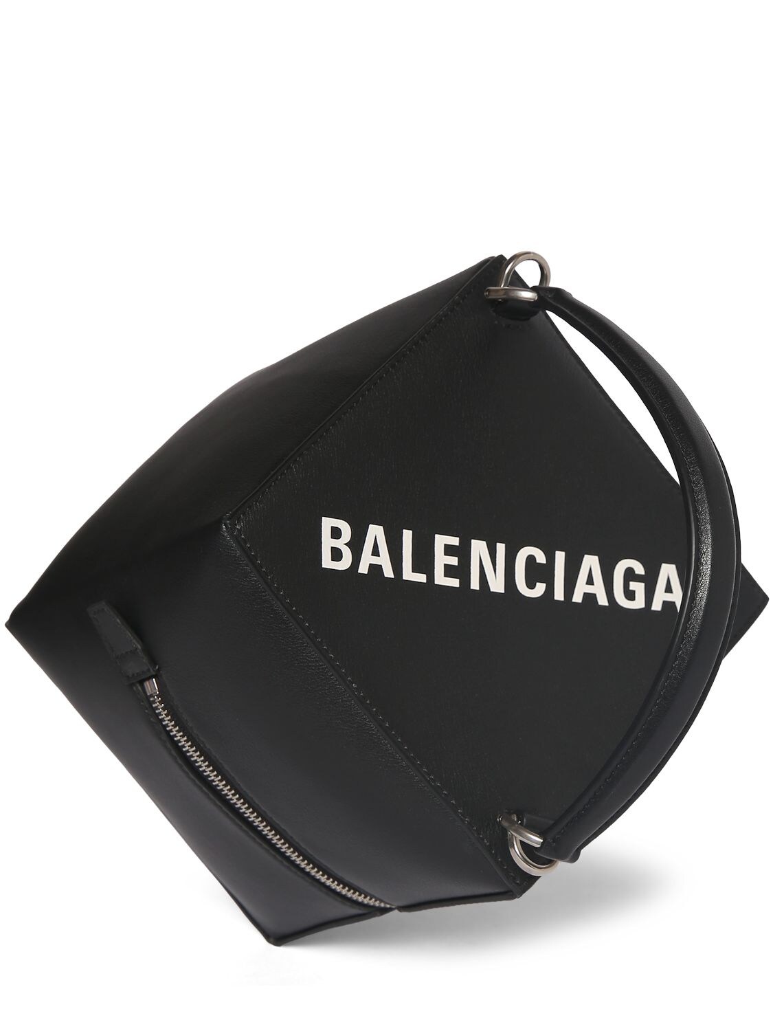 Shop Balenciaga Small 4x4 Leather Top Handle Bag In Black