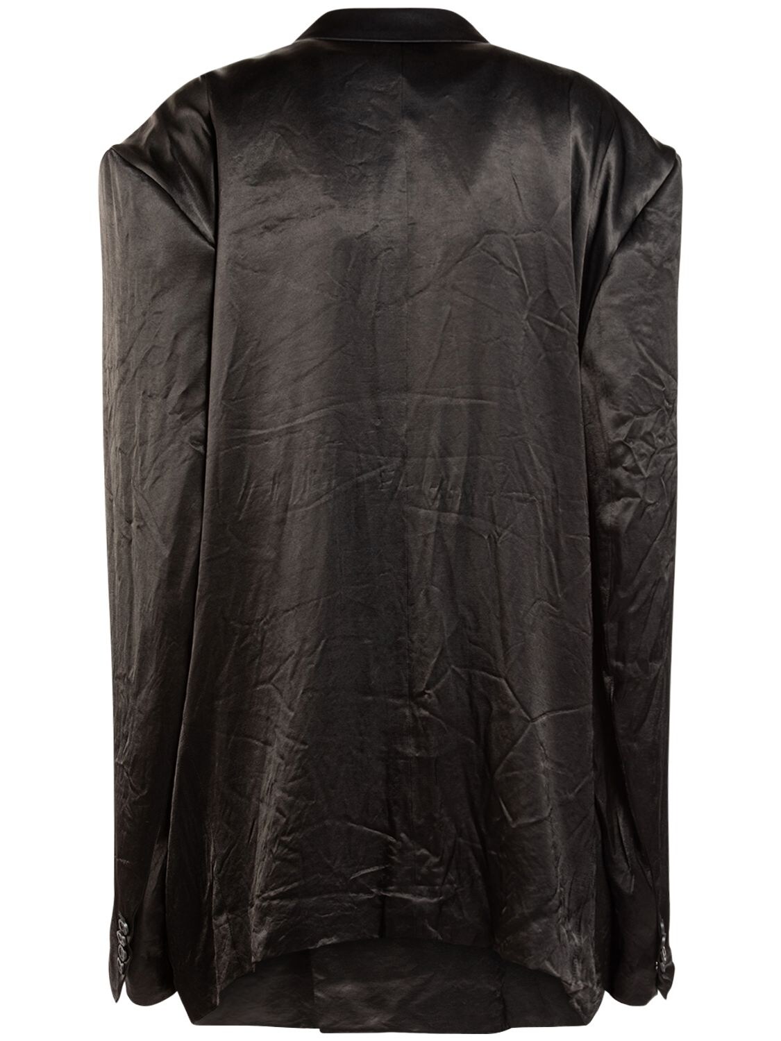Shop Balenciaga New Steroid Viscose & Cupro Jacket In Black