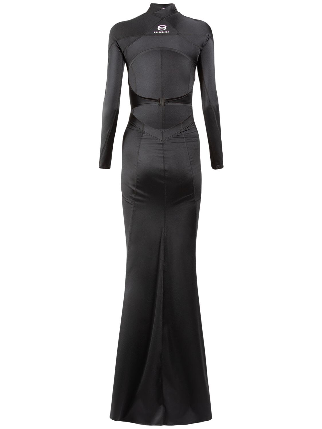Shop Balenciaga Stretch Tech Activewear Gown In Black