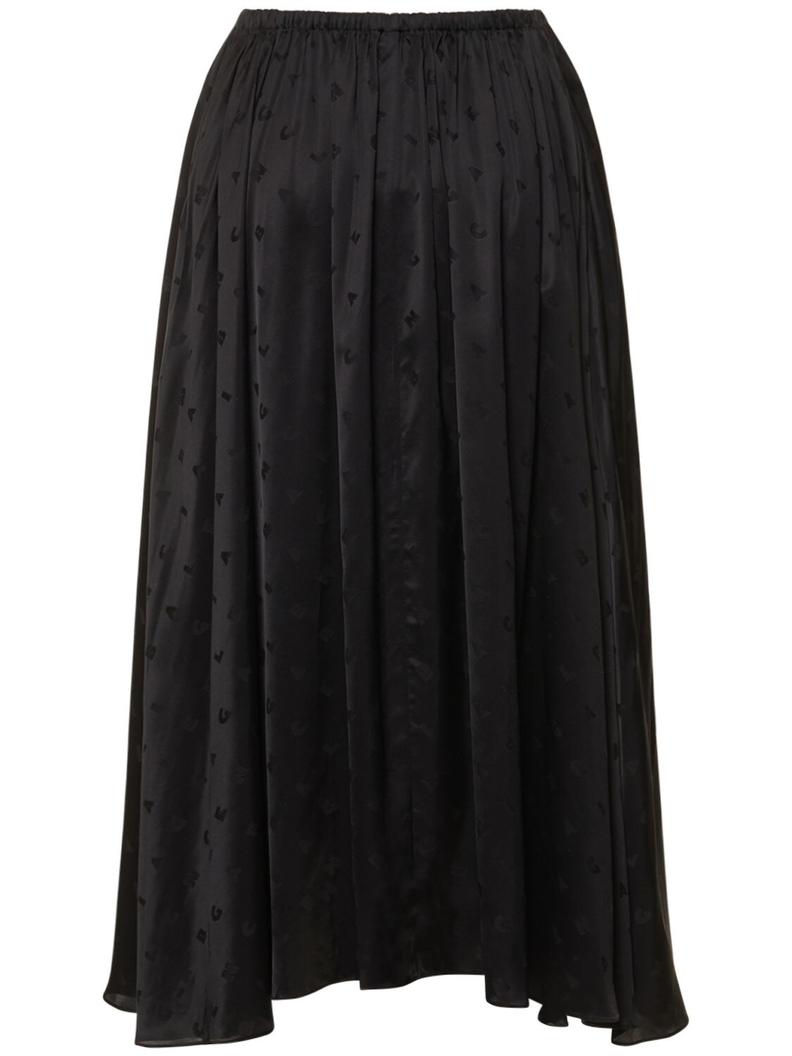 Shop Balenciaga Viscose Skirt In Black