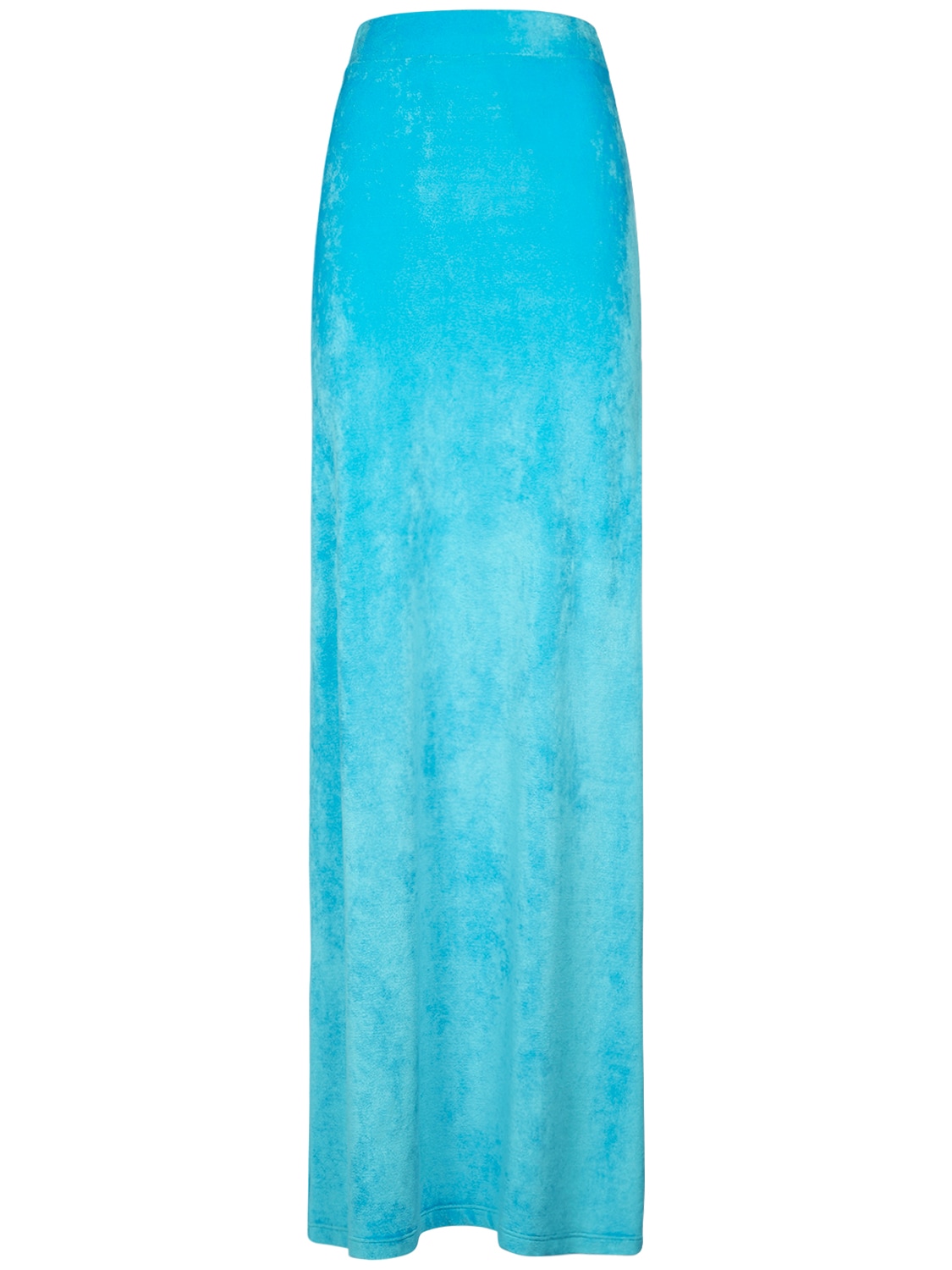 Balenciaga Viscose Blend Maxi Skirt In Azure