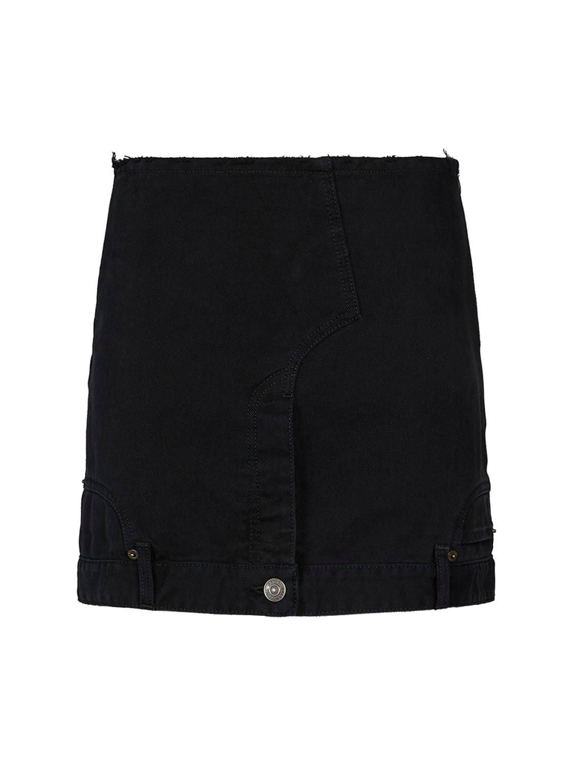 Shop Balenciaga Upside Down Cotton Skirt In Black