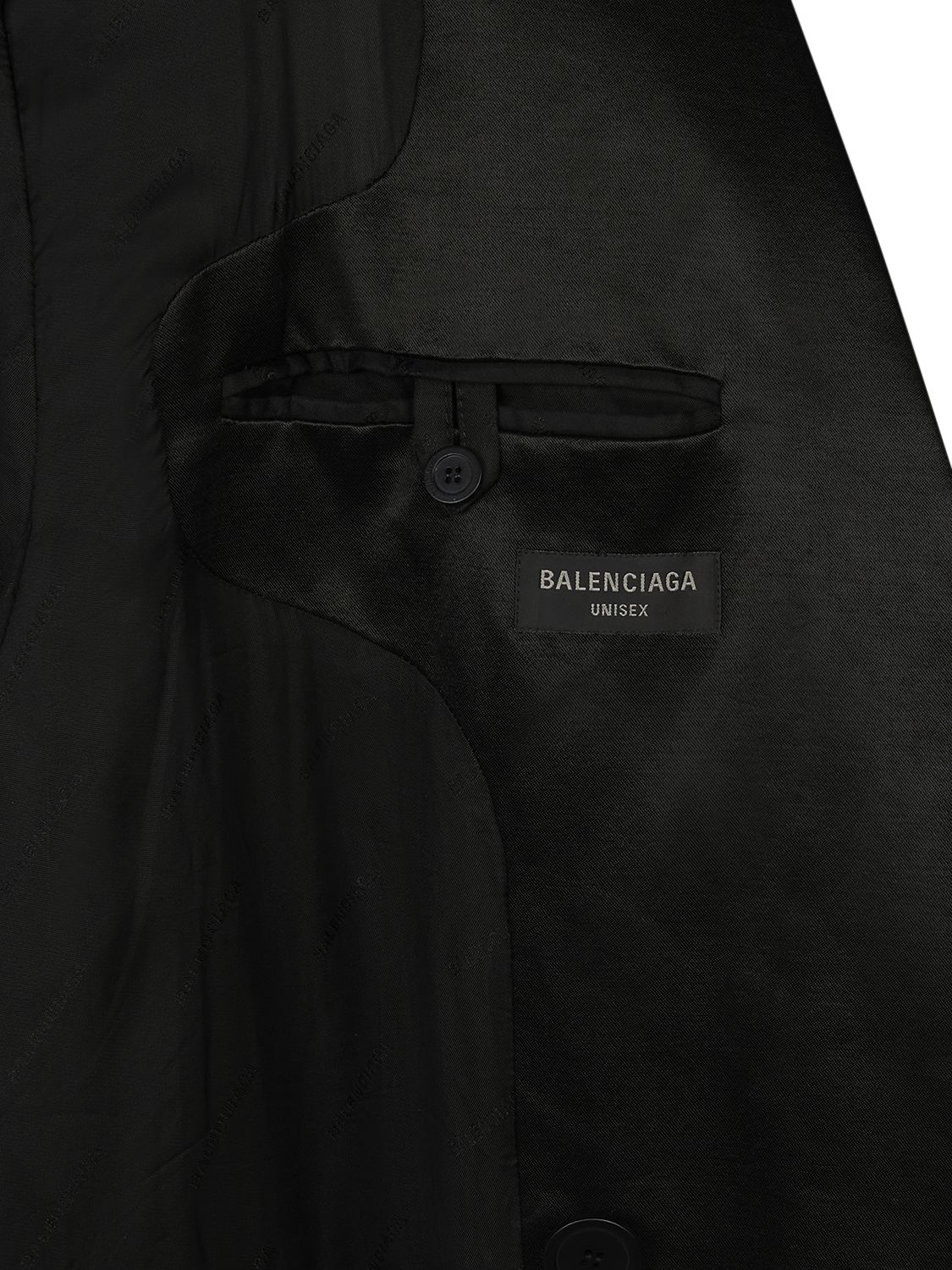Shop Balenciaga New Steroid Viscose Blend Coat In Black