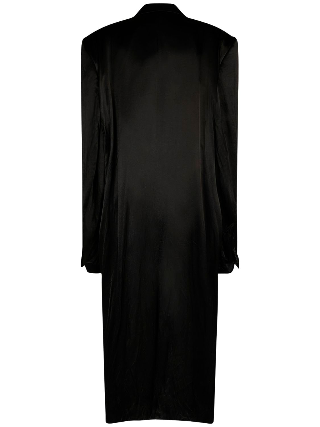 Shop Balenciaga New Steroid Viscose Blend Coat In Black