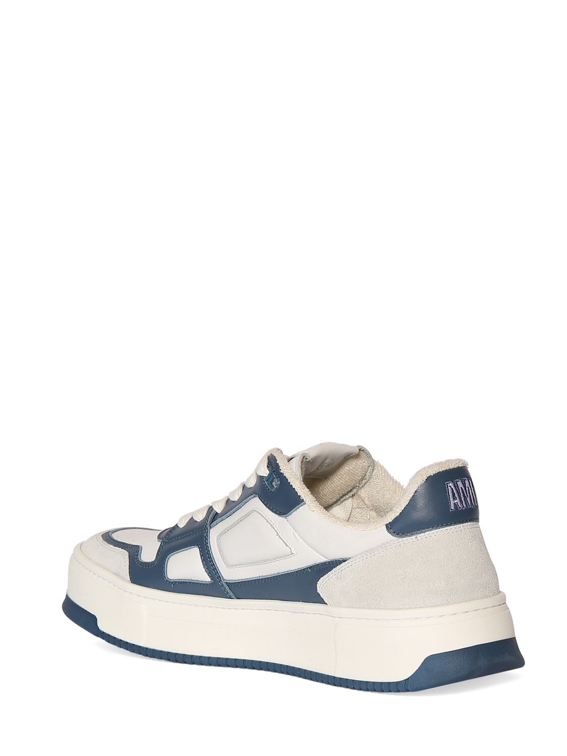 Shop Ami Alexandre Mattiussi New Arcade Low Top Sneakers In White,blue