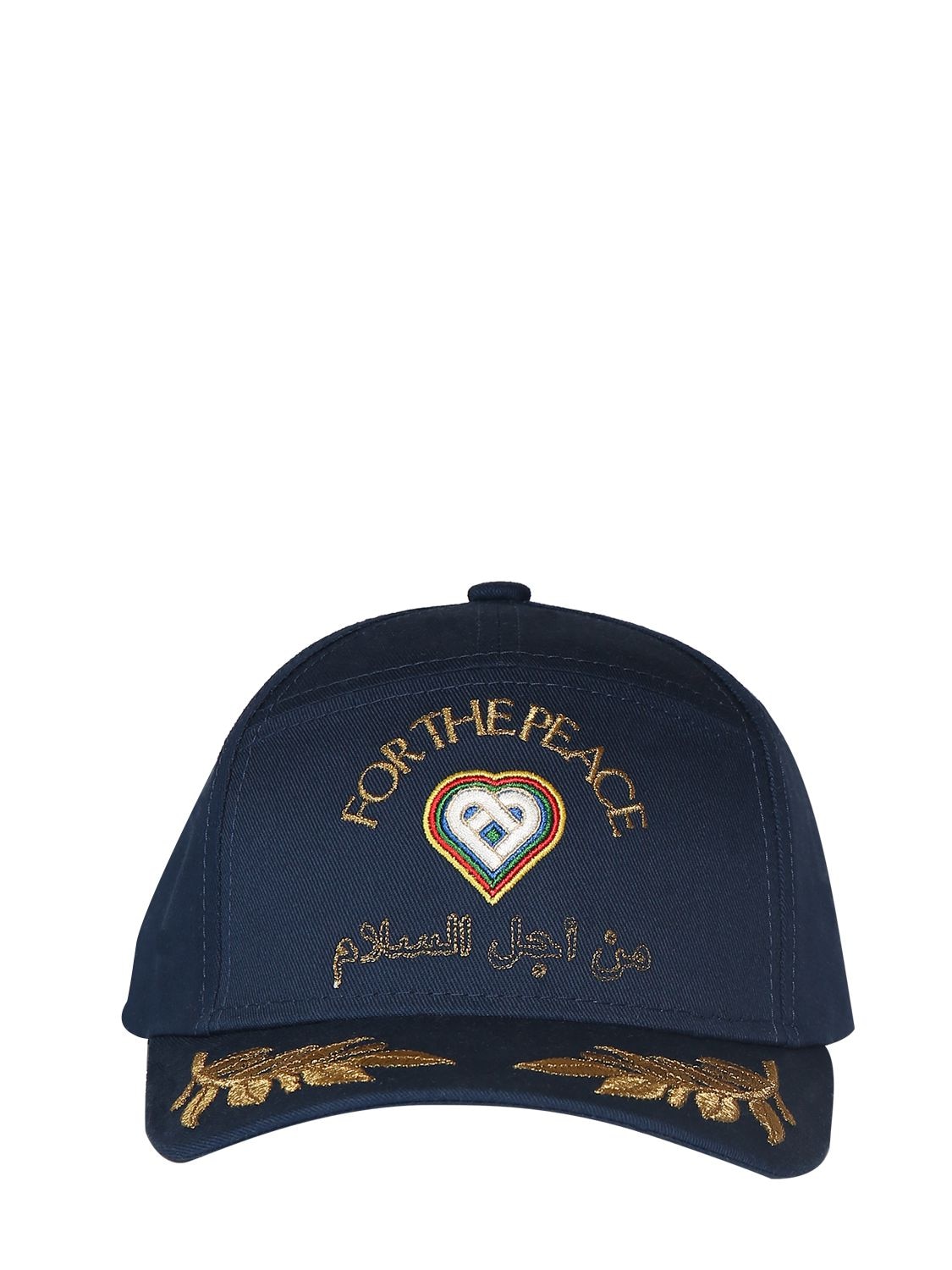 Casablanca For The Peace Embroidered Baseball Cap In Navy