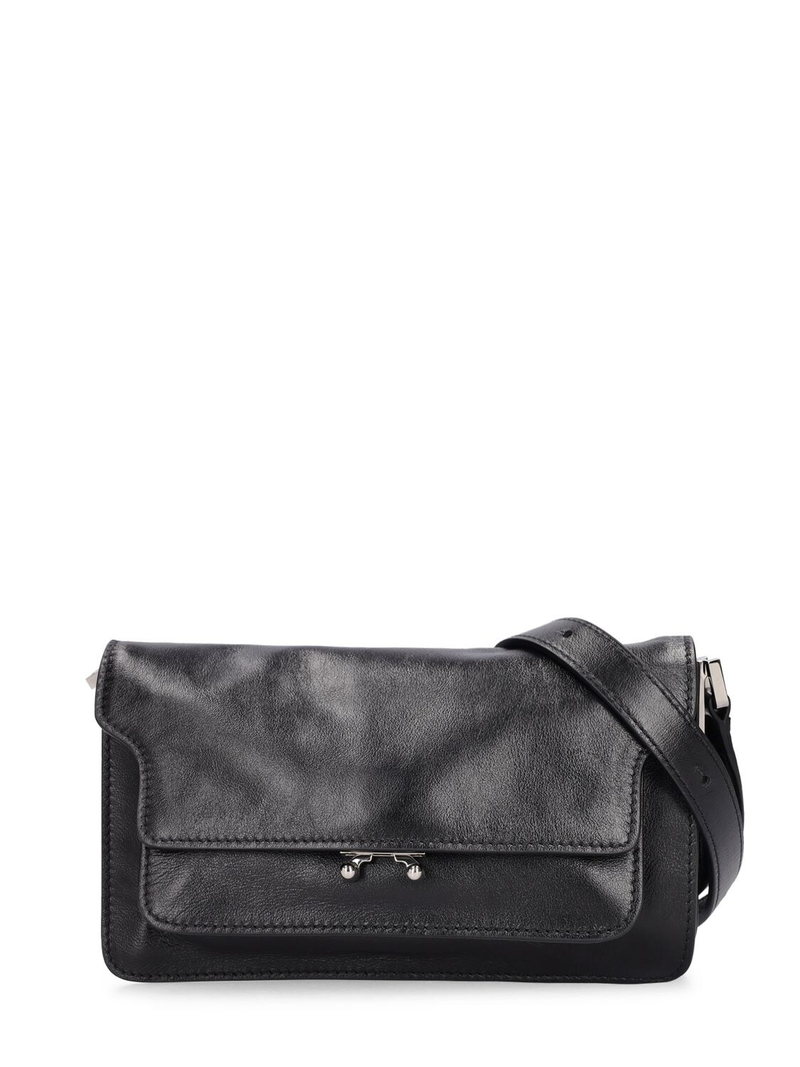 Trunk Soft Medium Bag in black and white leather, Marni in 2023