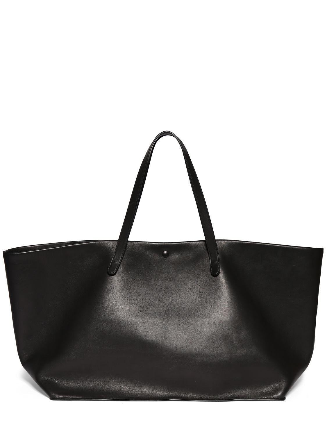 The Row Xl Idaho Leather Tote Bag In Black