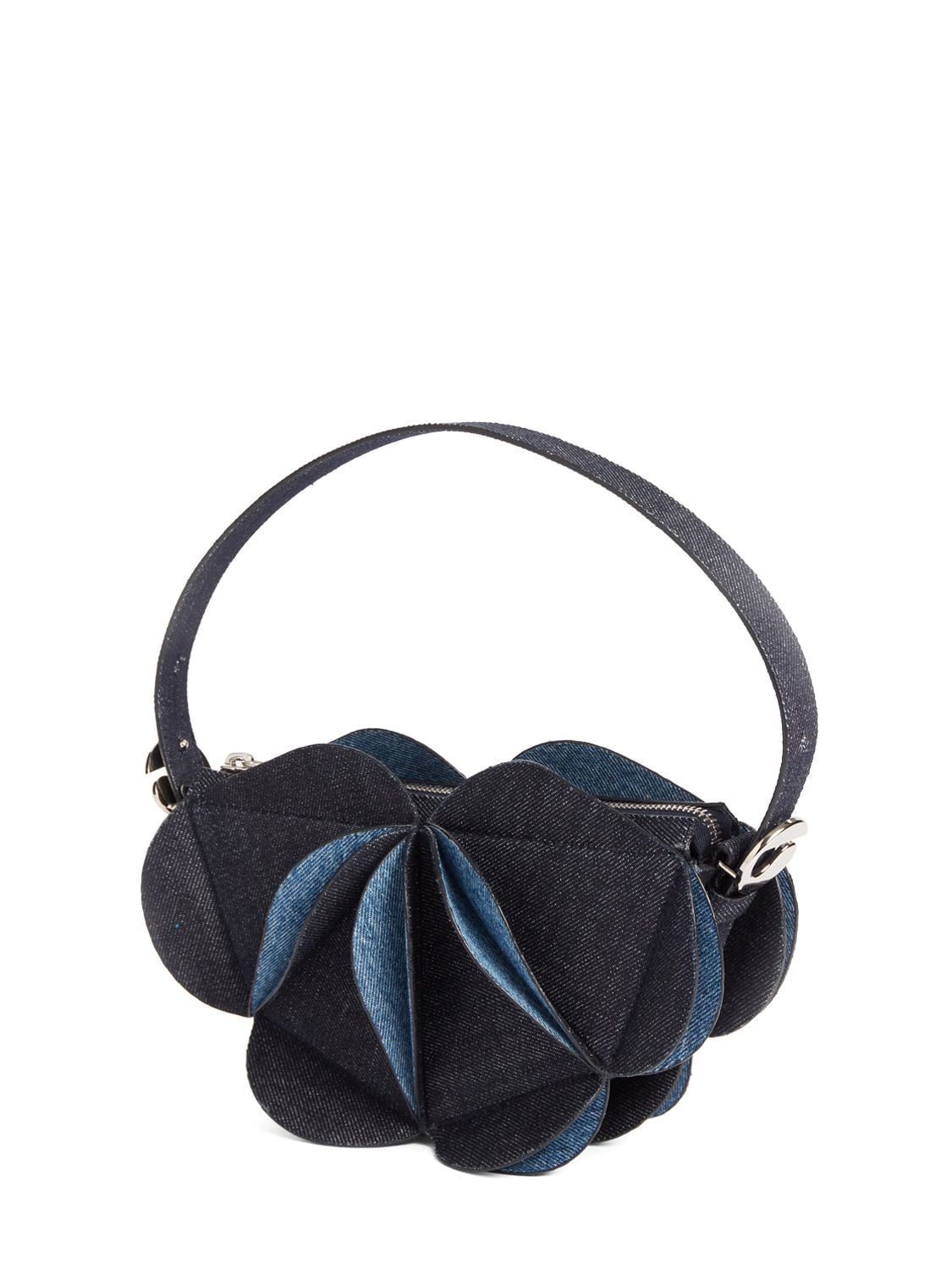 Shop Coperni Origami Denim Shoulder Bag In Navy