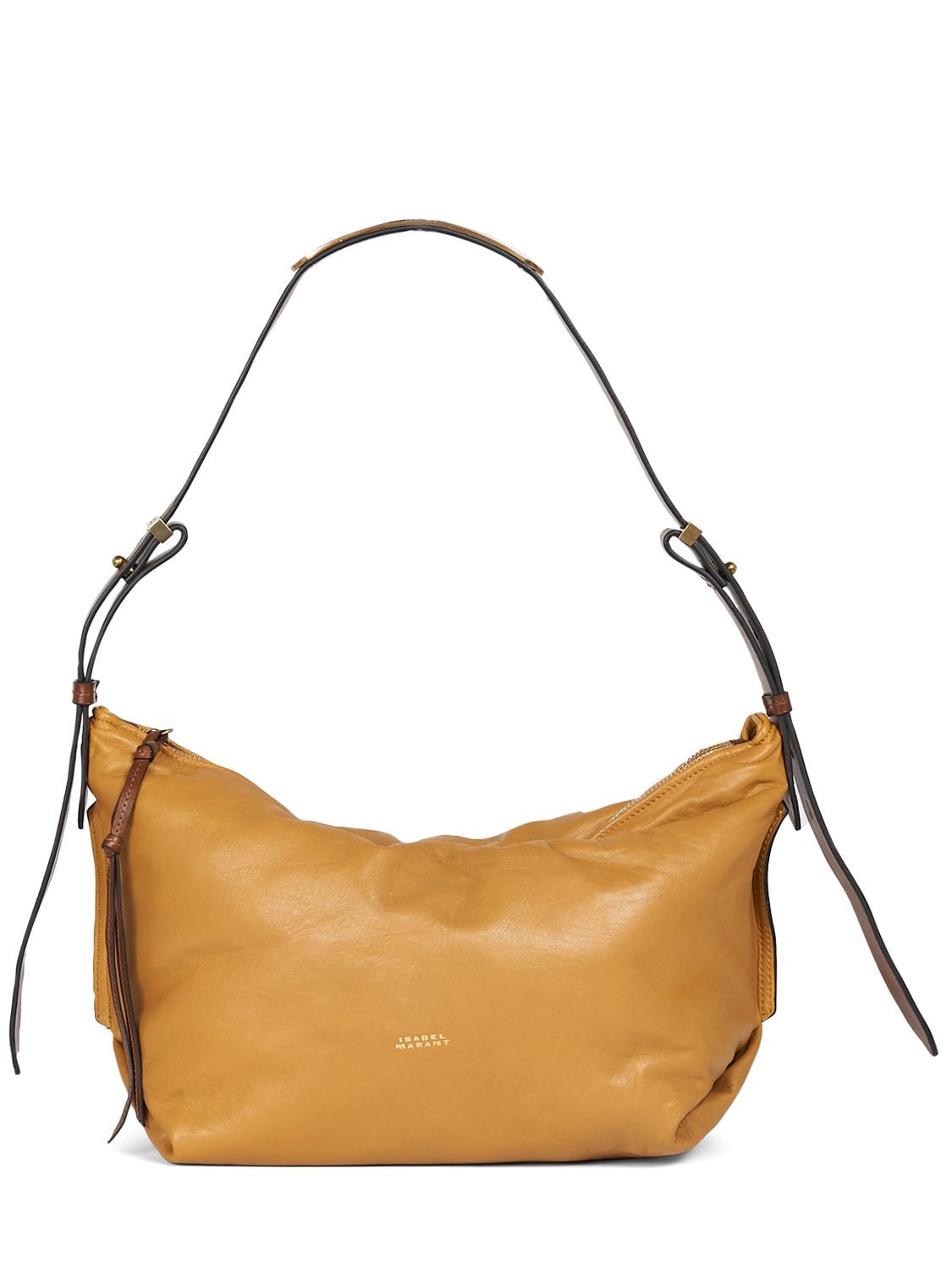 Isabel Marant Leyden Leather Shoulder Bag In Golden Beige