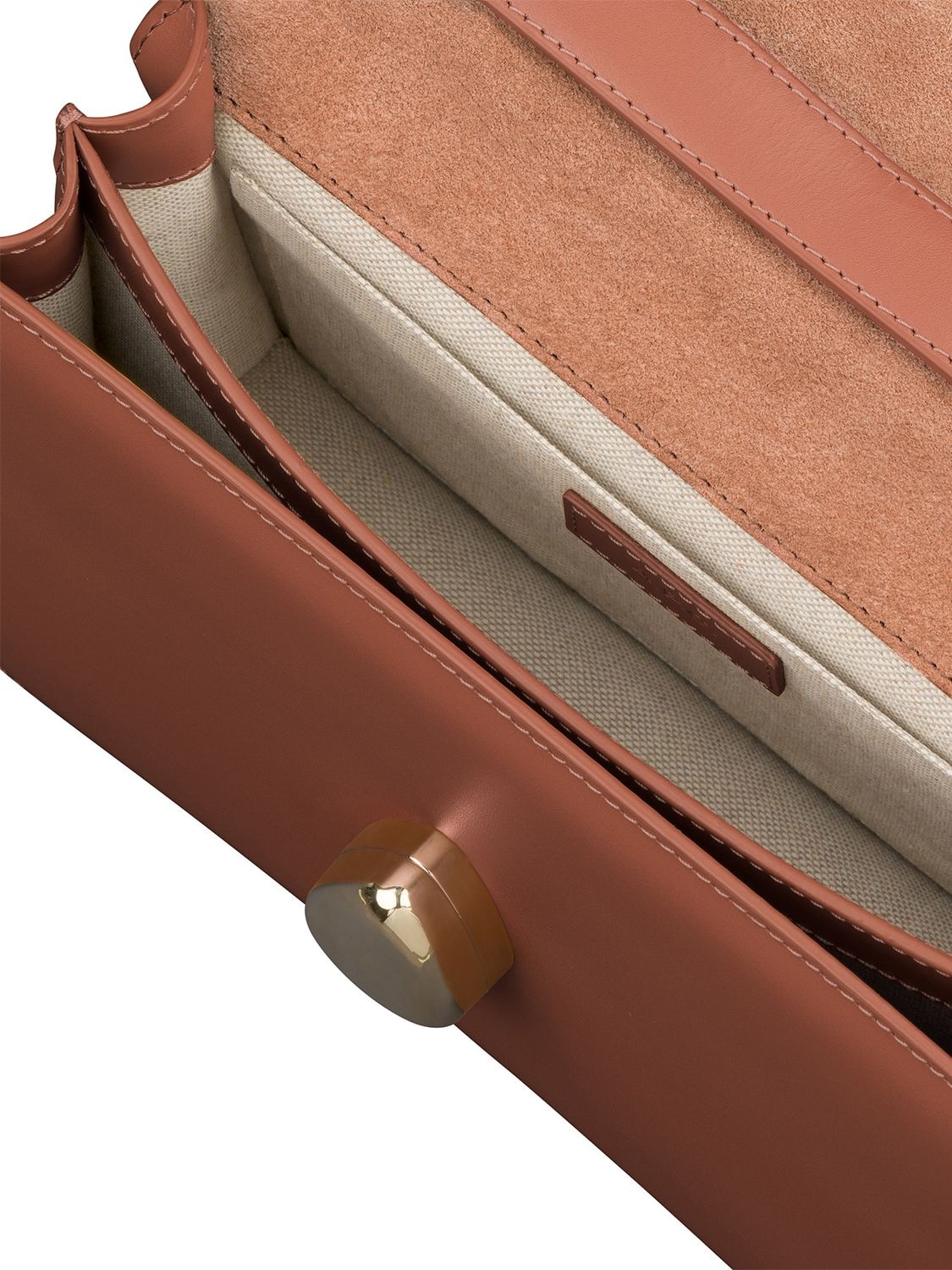 Shop Apc Small Sac Astra Leather Shoulder Bag In Cad Hazelnut