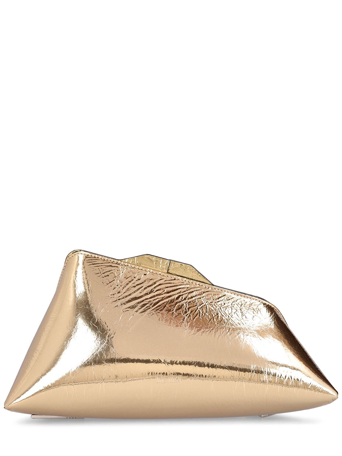 The Attico Saturday Metallic Clutch Bag - Gold