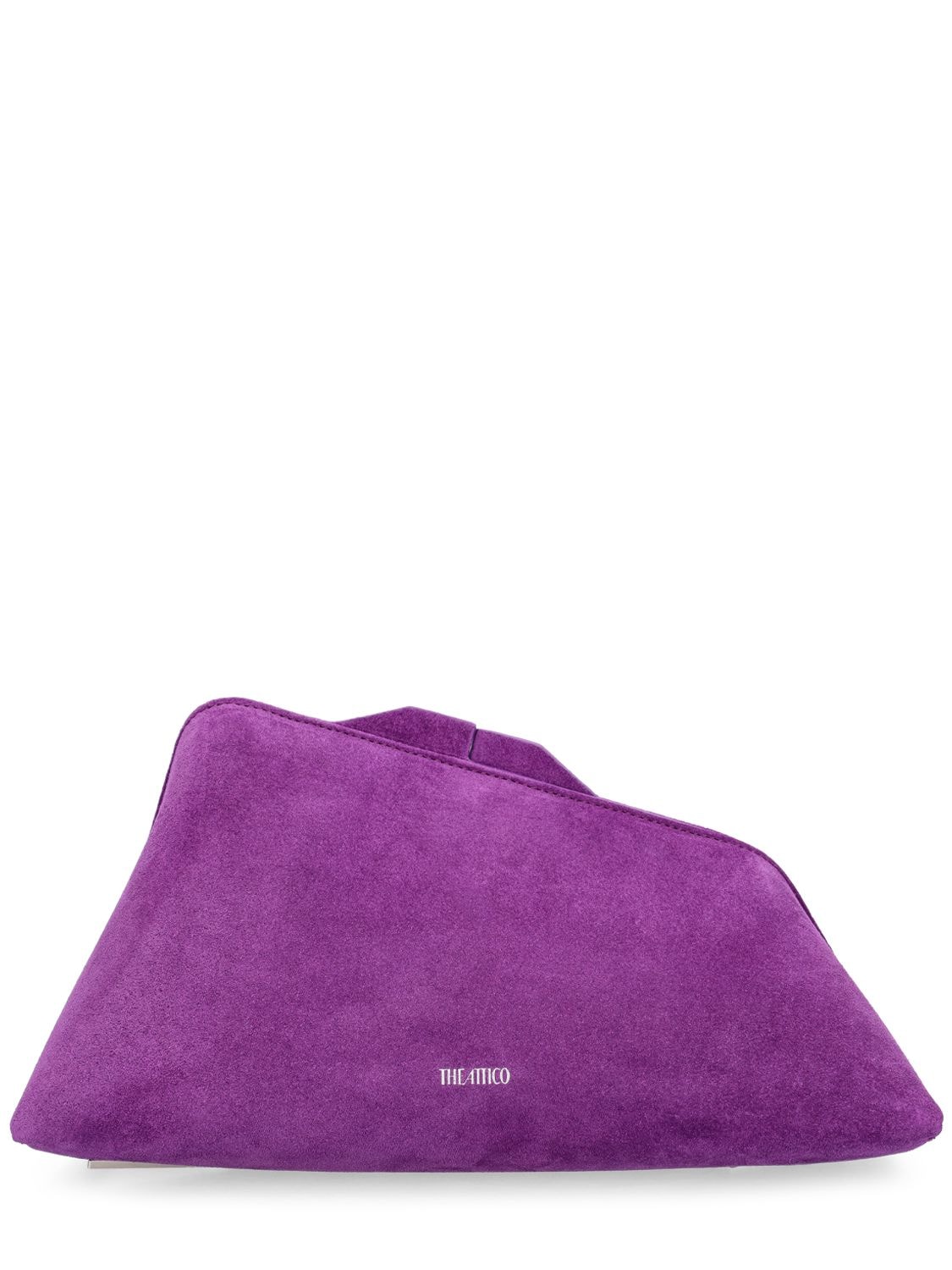 Attico 8:30 Pm Leather Clutch In Purple