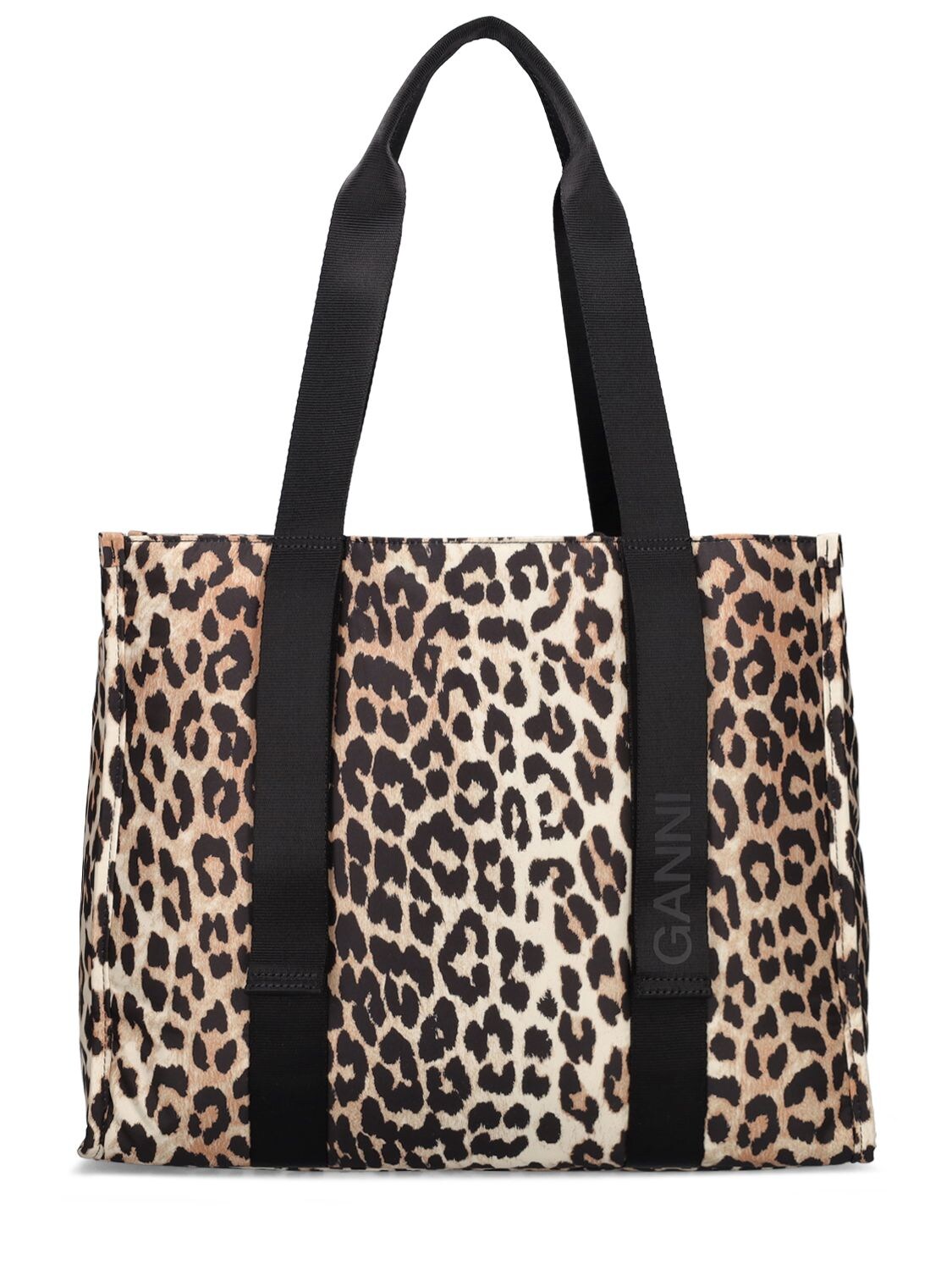 Medium Leopard Print Recycled Tech Tote