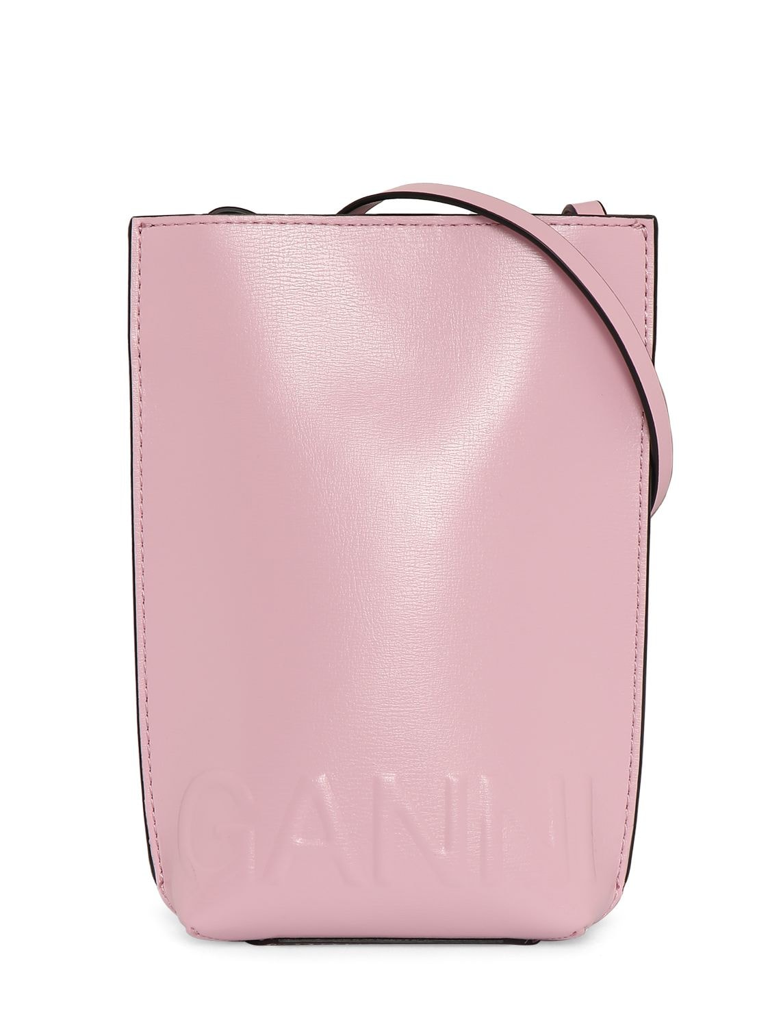 GANNI SMALL BANNER RECYCLED LEATHER CROSSBODY