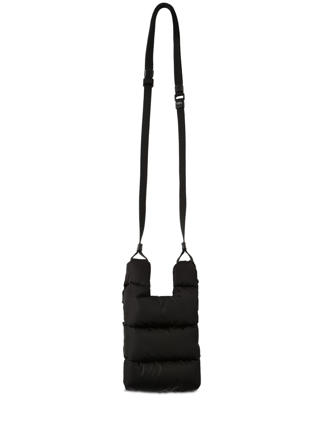 Shop Moncler Small Legere Nylon Shoulder Bag In Black