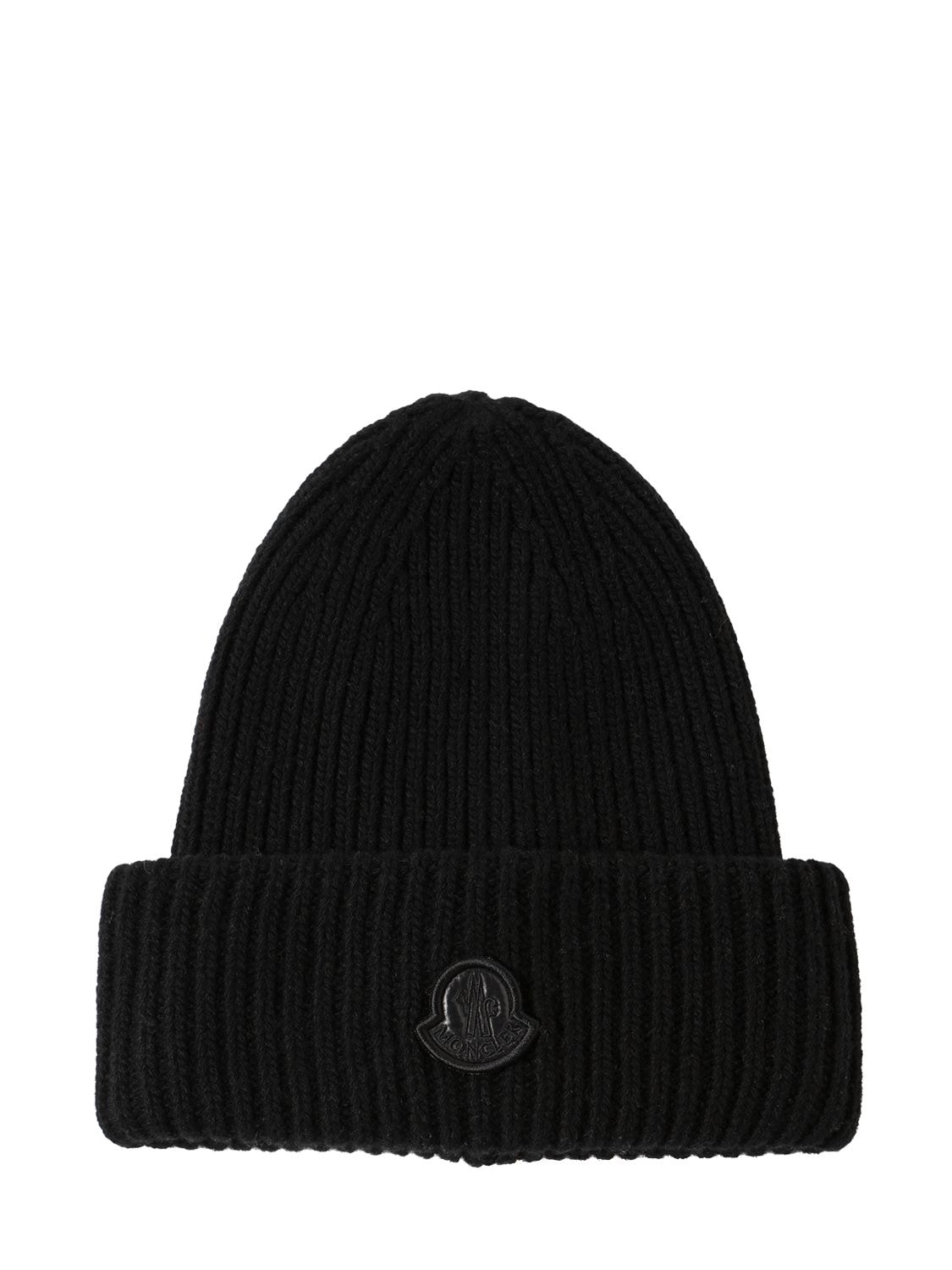 Moncler Wool Hat In Black