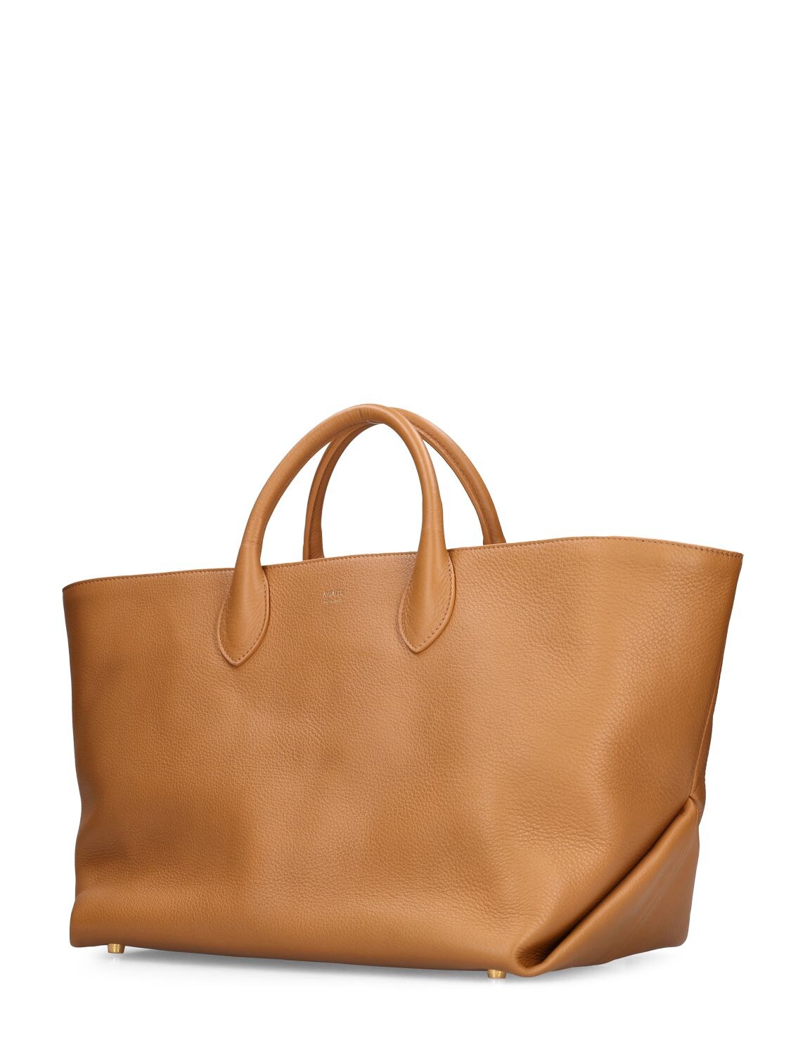 Shop Khaite Amelia Envelope Leather Tote Bag In Nougat
