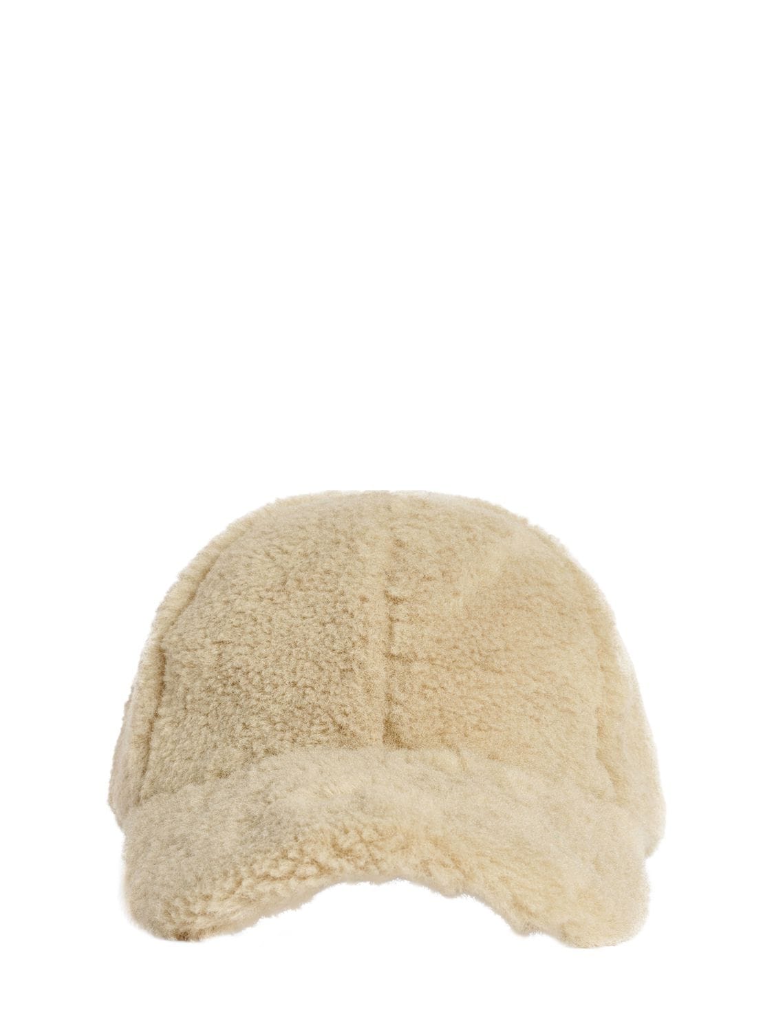 Stand Studio Cia Faux Shearling Baseball Cap In Light Taupe