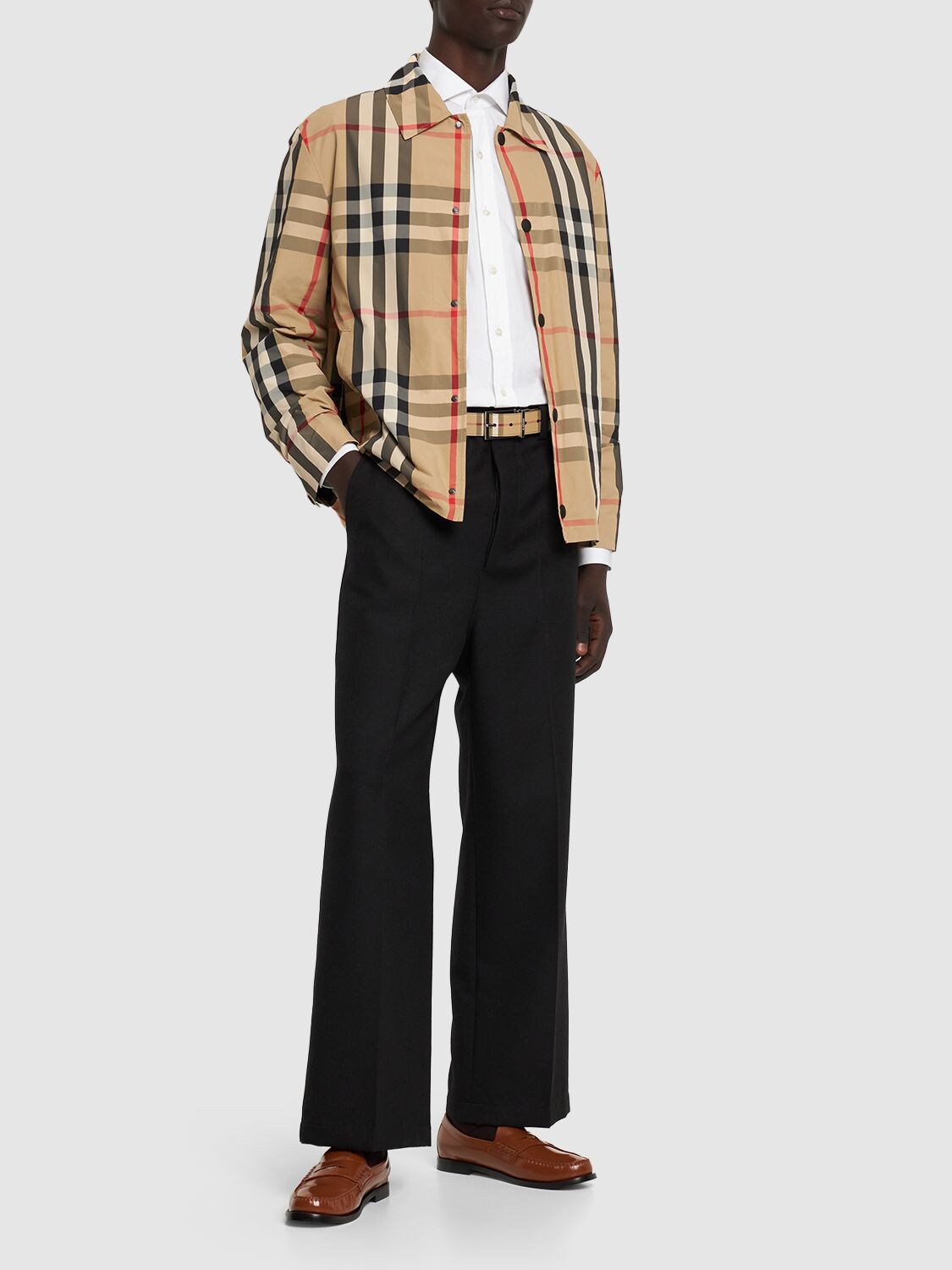 Shop Burberry Sussex Check Print Bomber Jacket In Archive Beige