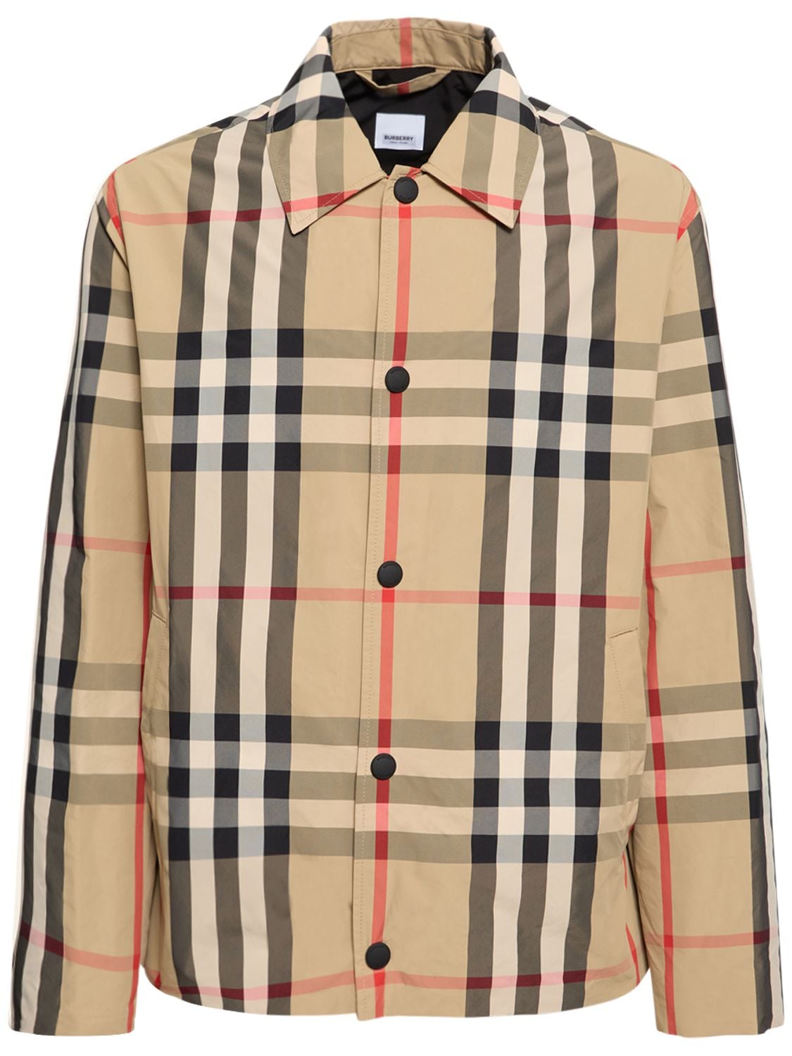 Shop Burberry Sussex Check Print Bomber Jacket In Archive Beige