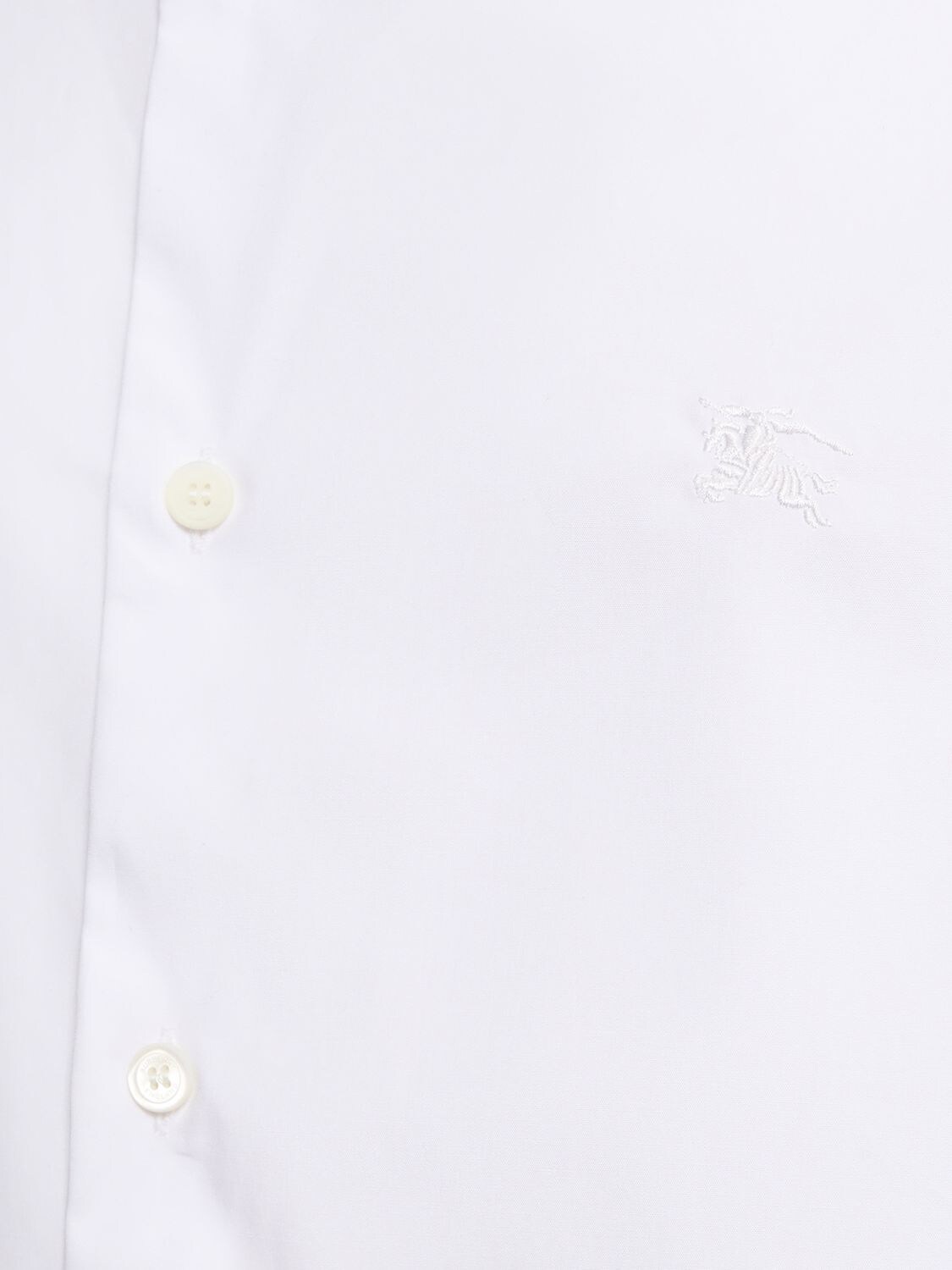 Shop Burberry Sherfield Cotton Shirt W/ Check Inserts In White