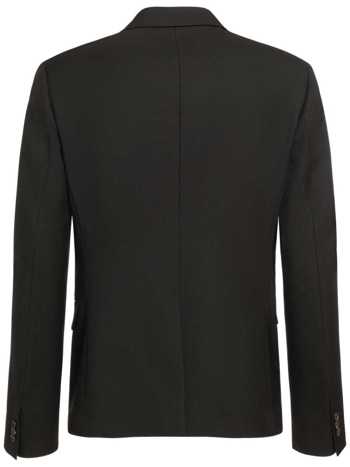 Shop Versace Formal Double Breasted Wool Jacket In Black