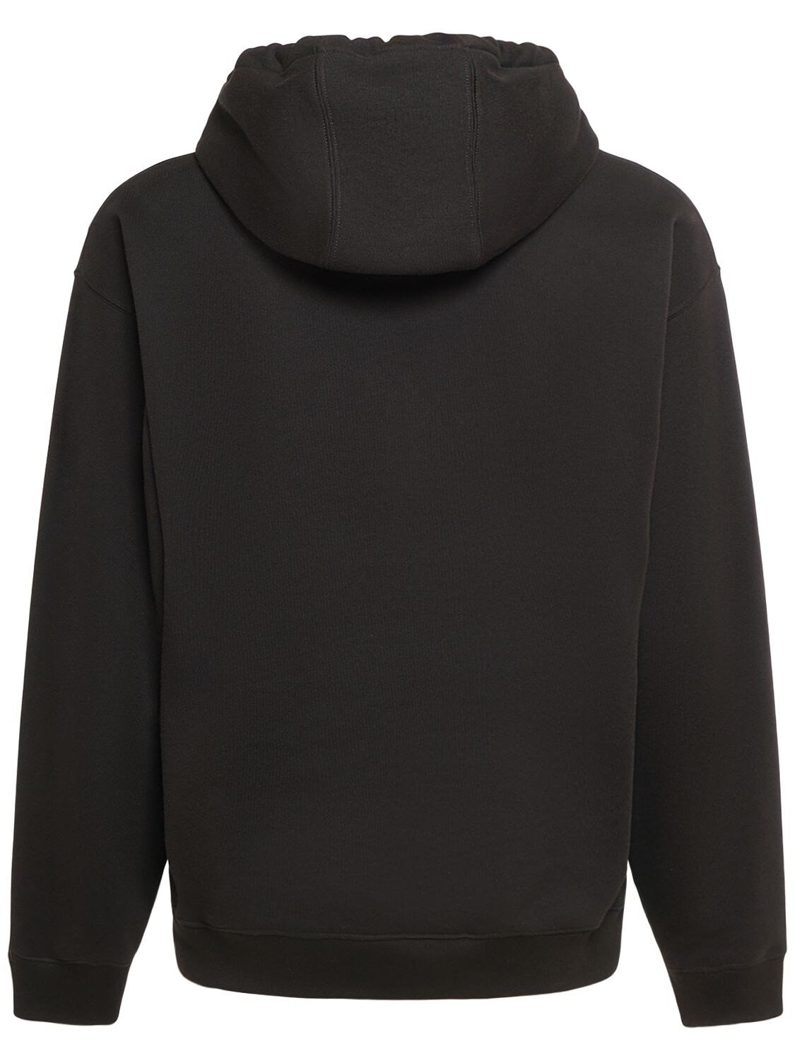 Shop Versace Gauzed Medusa Cotton Sweatshirt In Black