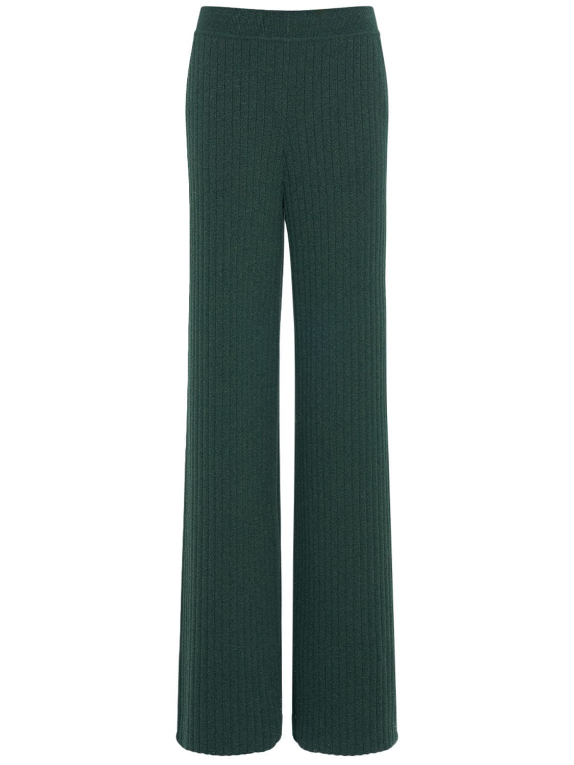 Maras Rib Knit Cashmere Wide Pants – WOMEN > CLOTHING > PANTS