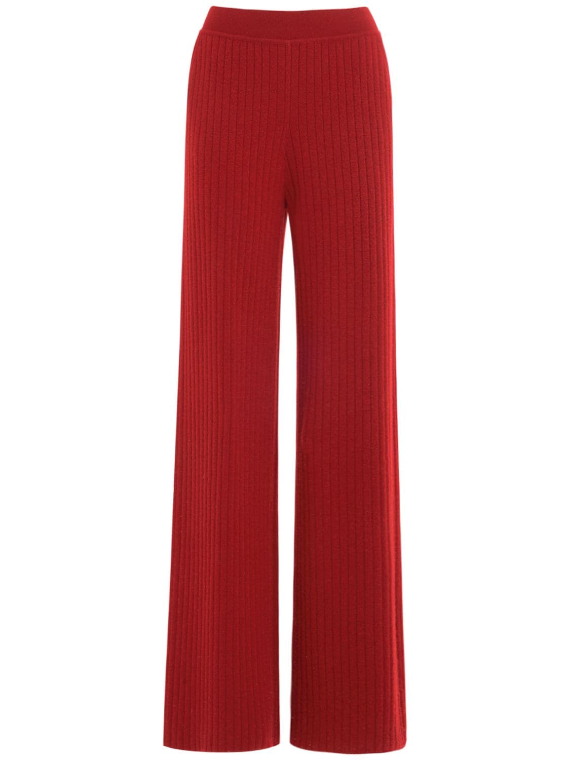 LORO PIANA Maras Rib Knit Wide Pants